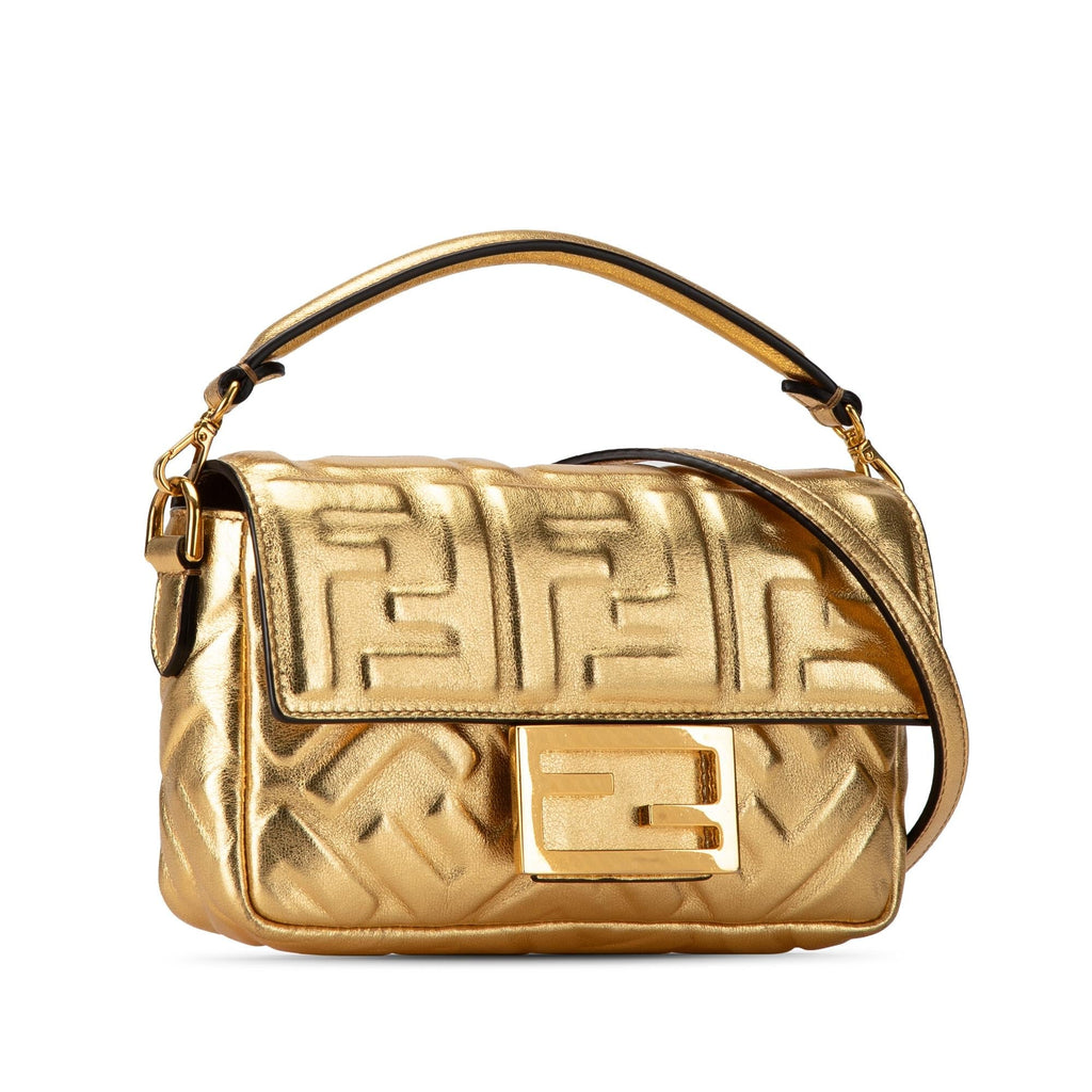 Fendi Mini Embossed Zucca Baguette Satchel (SHG-Nn3PEu)