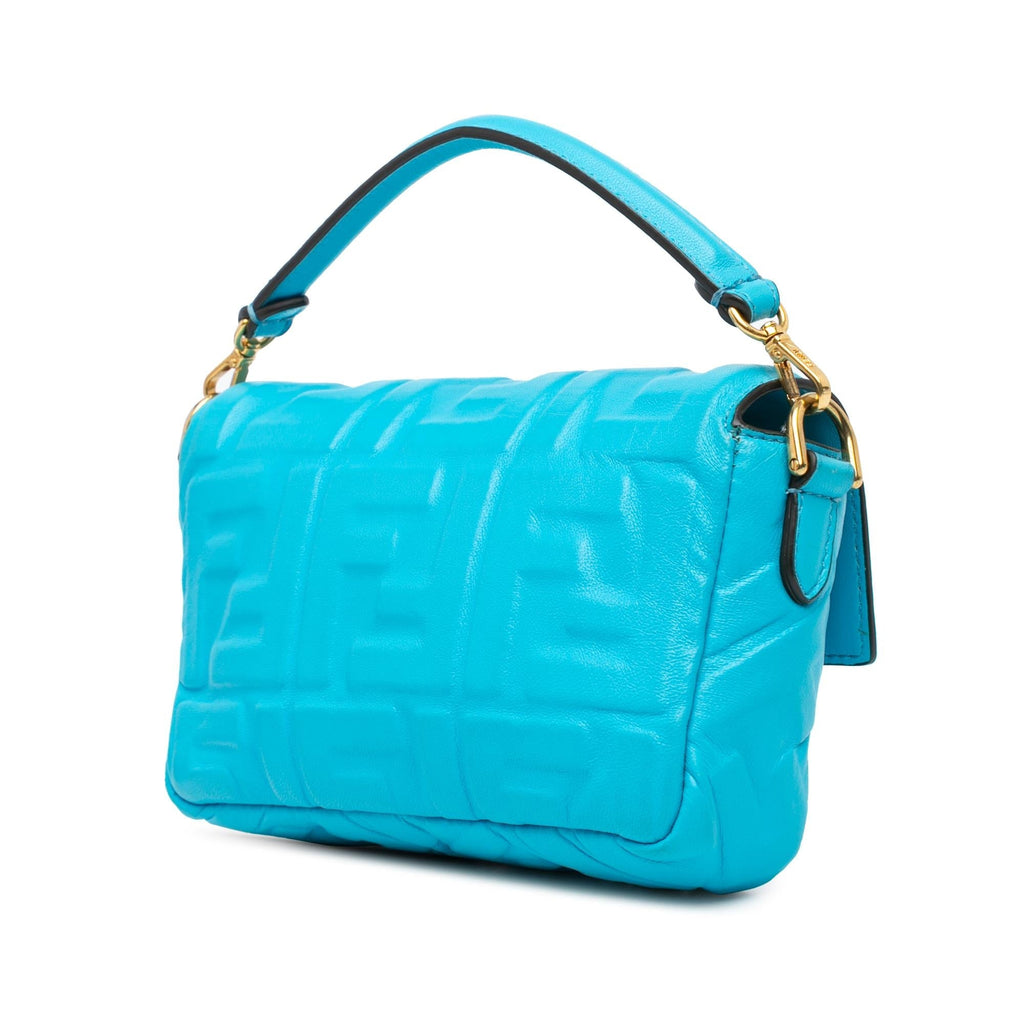 Fendi Mini Embossed Zucca Baguette Satchel