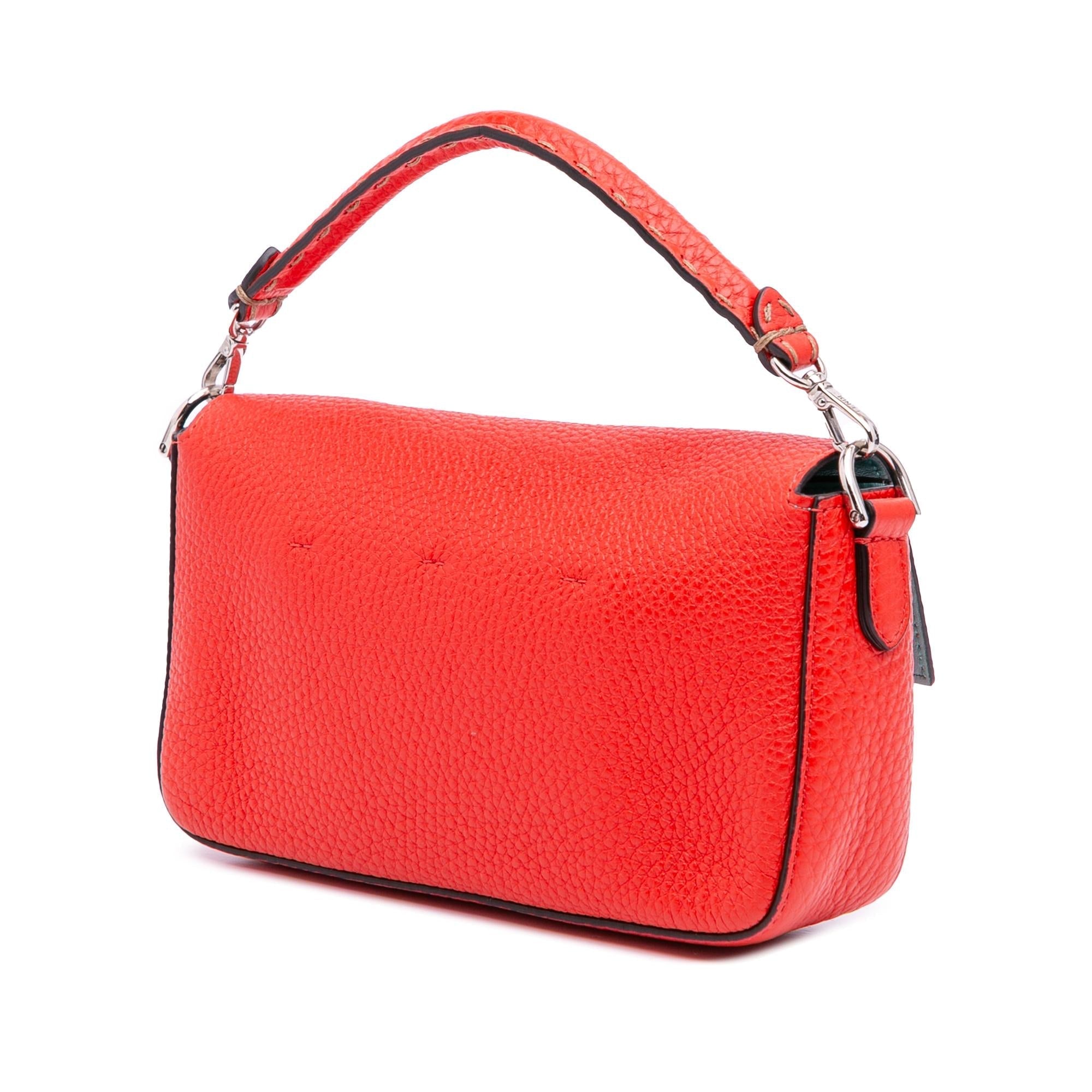Fendi Mini Leather Baguette Satchel