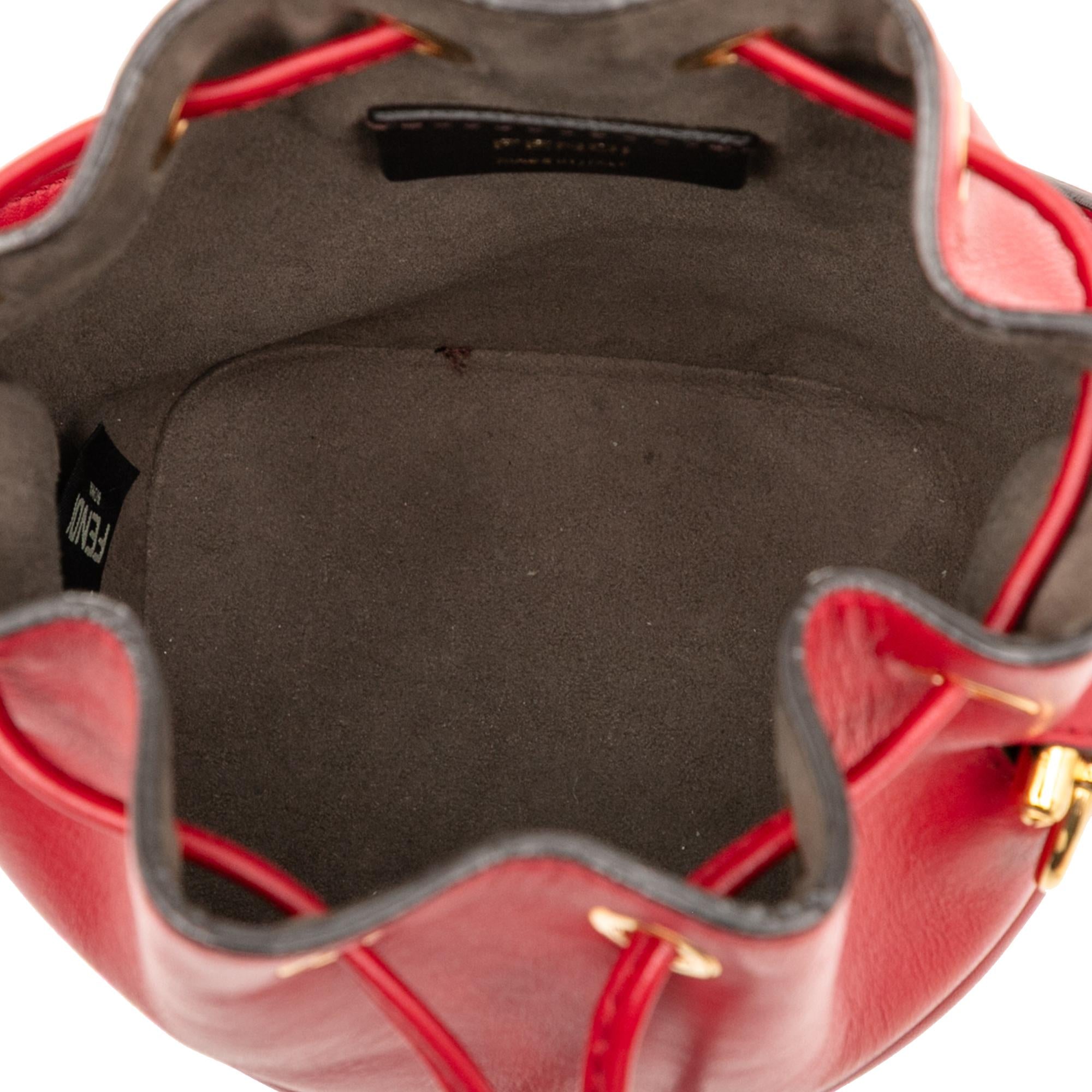 Fendi Mini Leather Mon Tresor Bucket Bag