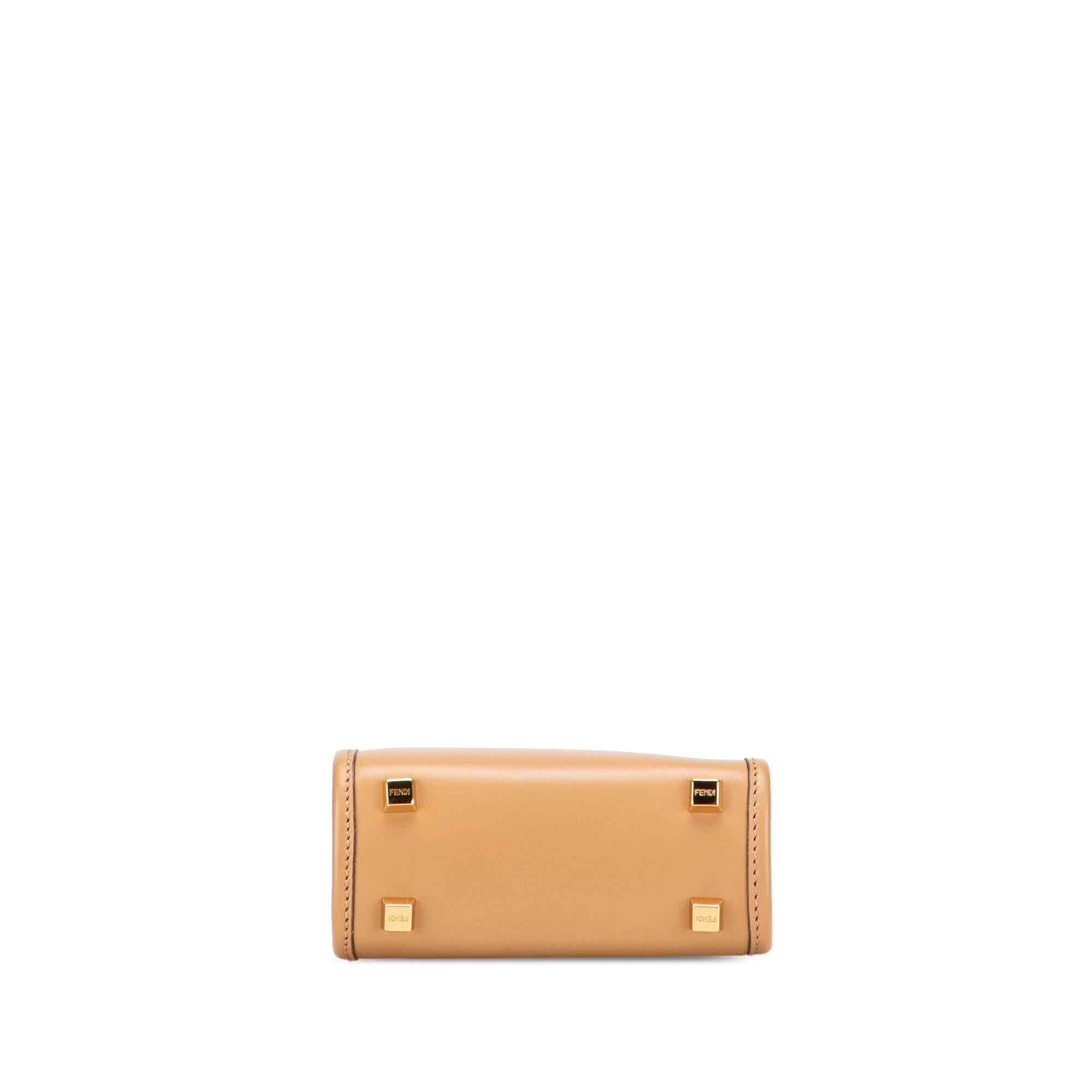 Fendi Mini Leather Sunshine Shopper Tote