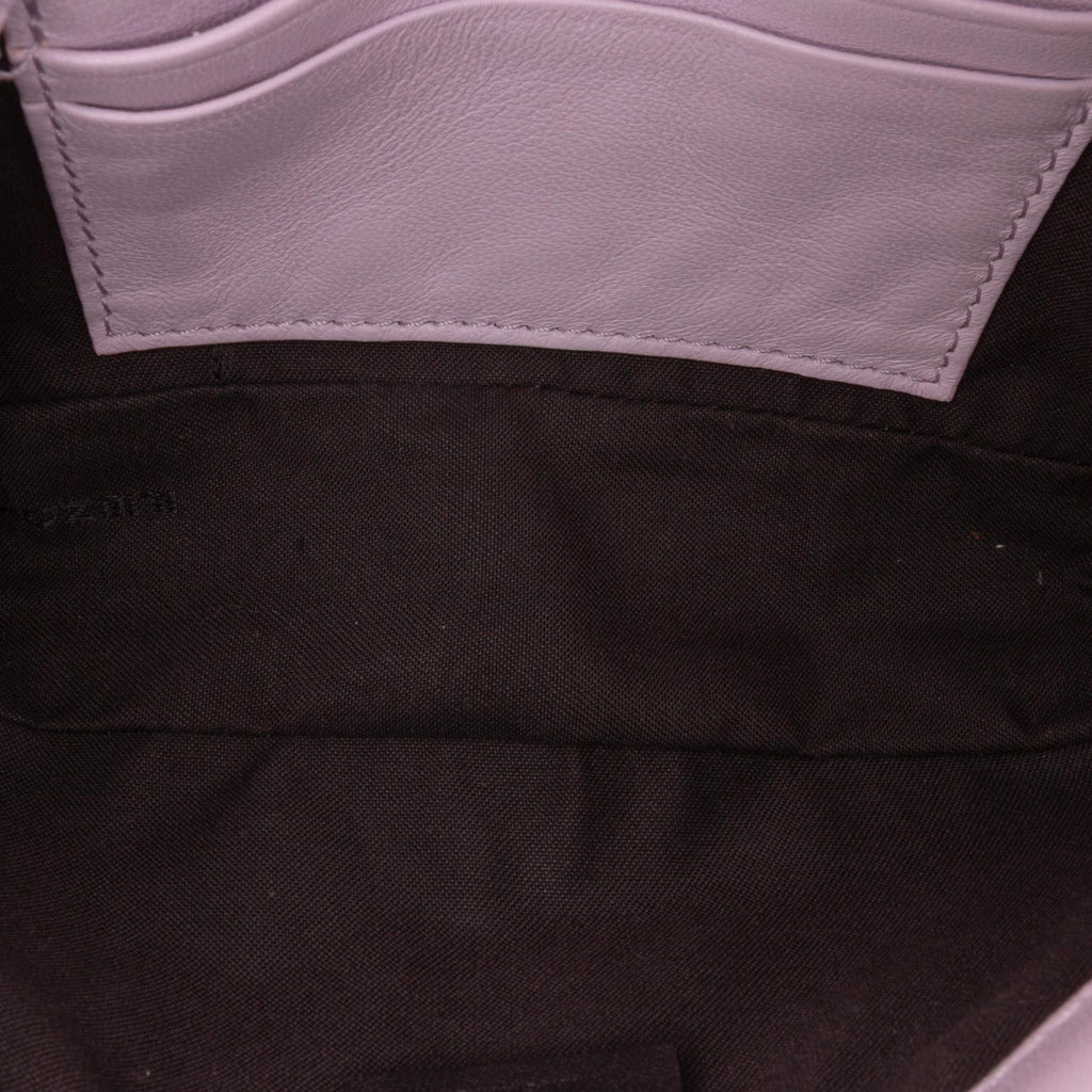 Fendi Mini Zucca Embossed Leather Baguette Satchel