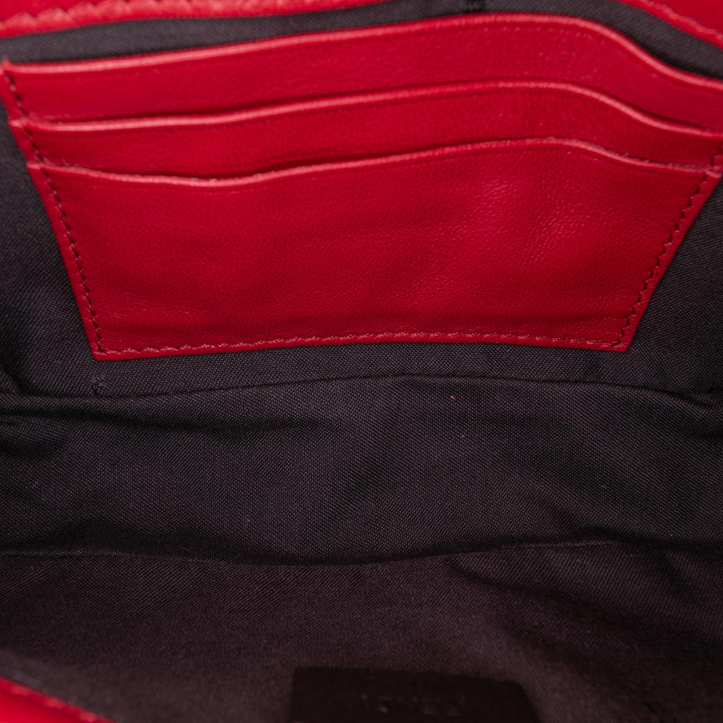 Fendi Mini Zucca Embossed Leather Baguette Satchel