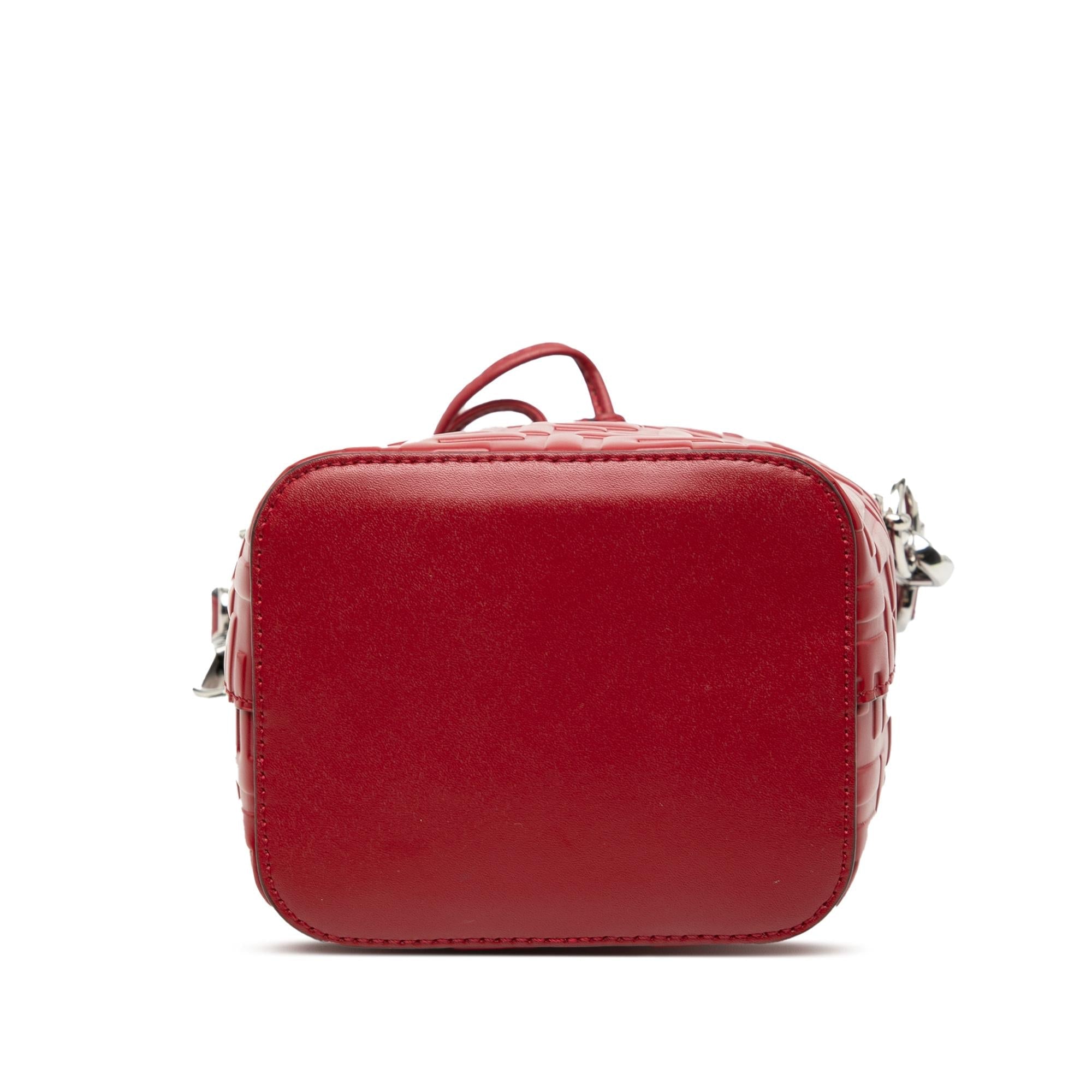 Fendi Mini Zucca Embossed Leather Mon Tresor Bucket Bag