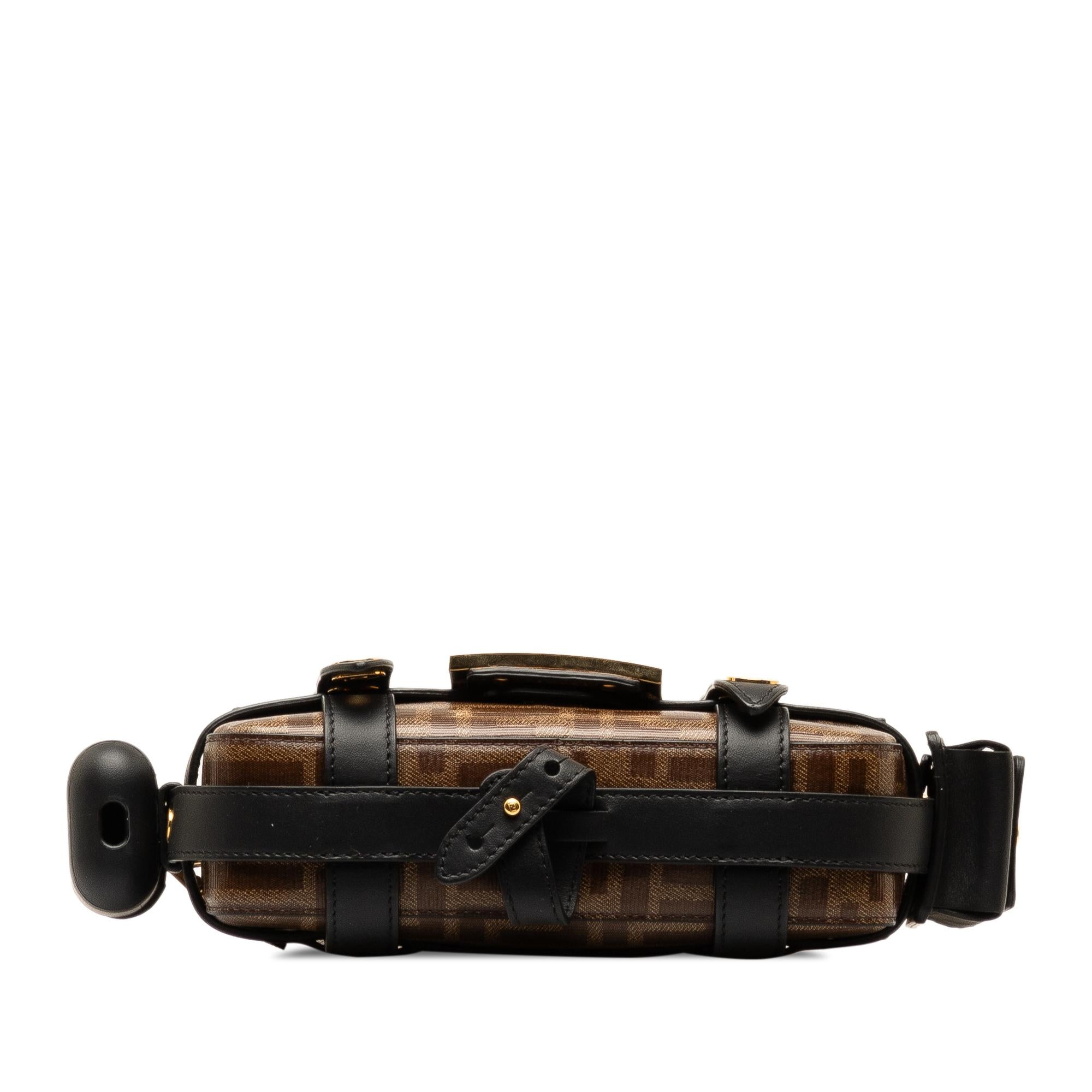 Fendi Mini Zucca Glazed Fabric Cage Baguette (SHG-jAfJja)