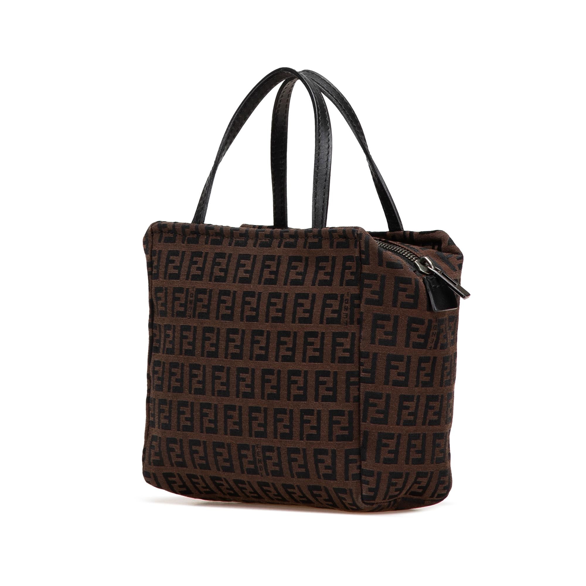 Fendi Mini Zucchino Canvas Handbag