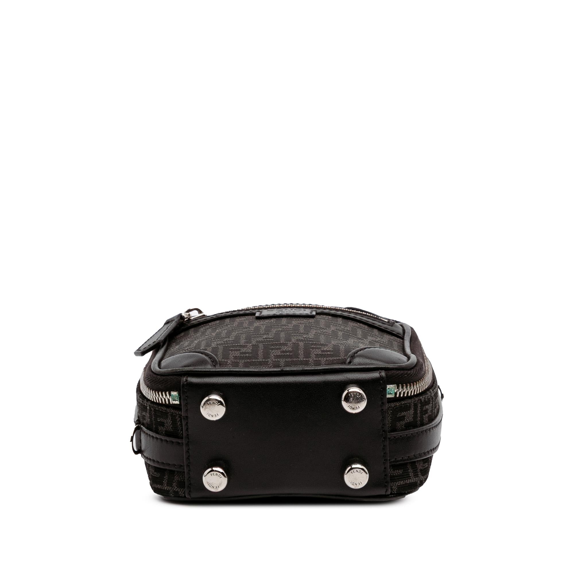 Fendi Mini Zucchino Recycled Jacquard Trolley Satchel