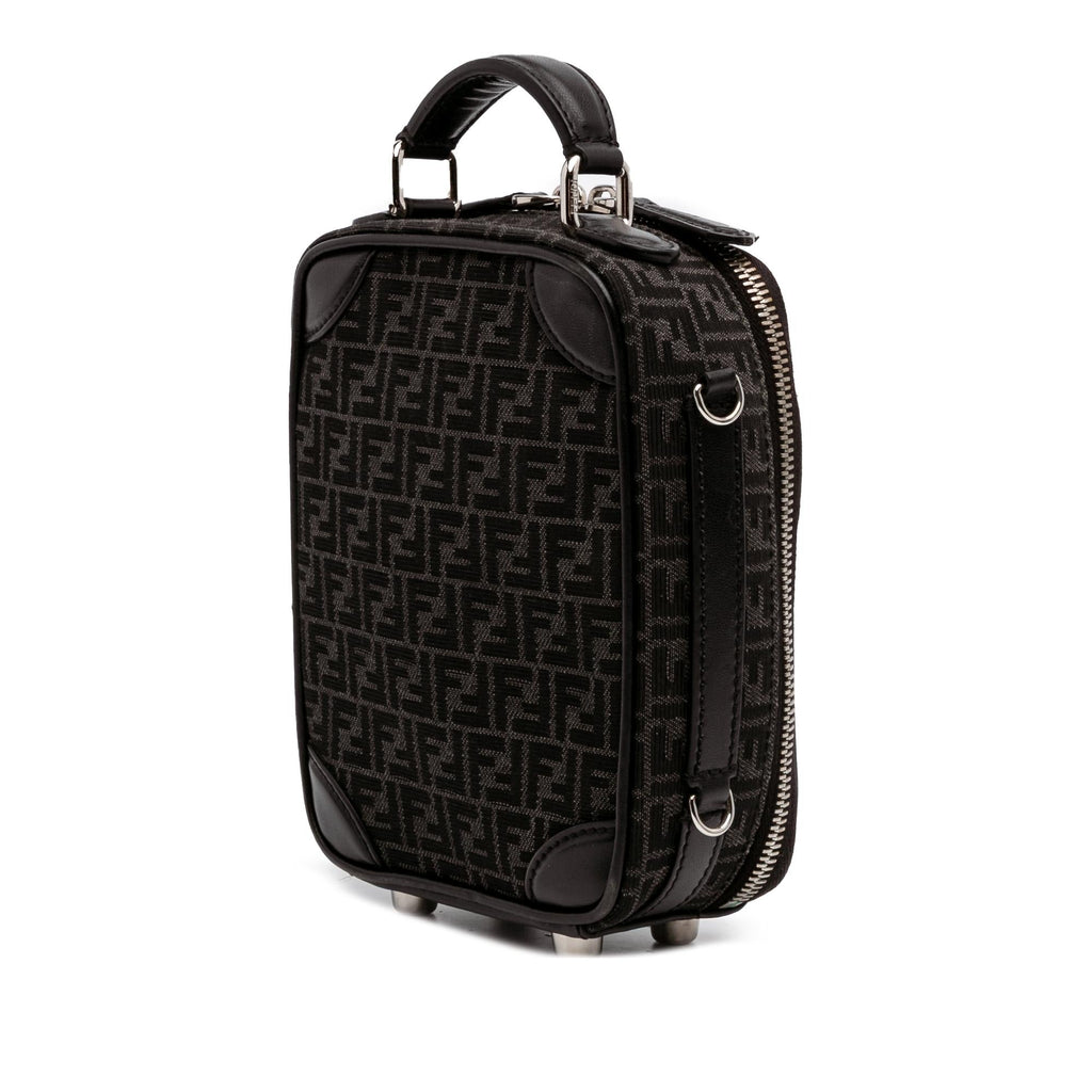 Fendi Mini Zucchino Recycled Jacquard Trolley Satchel