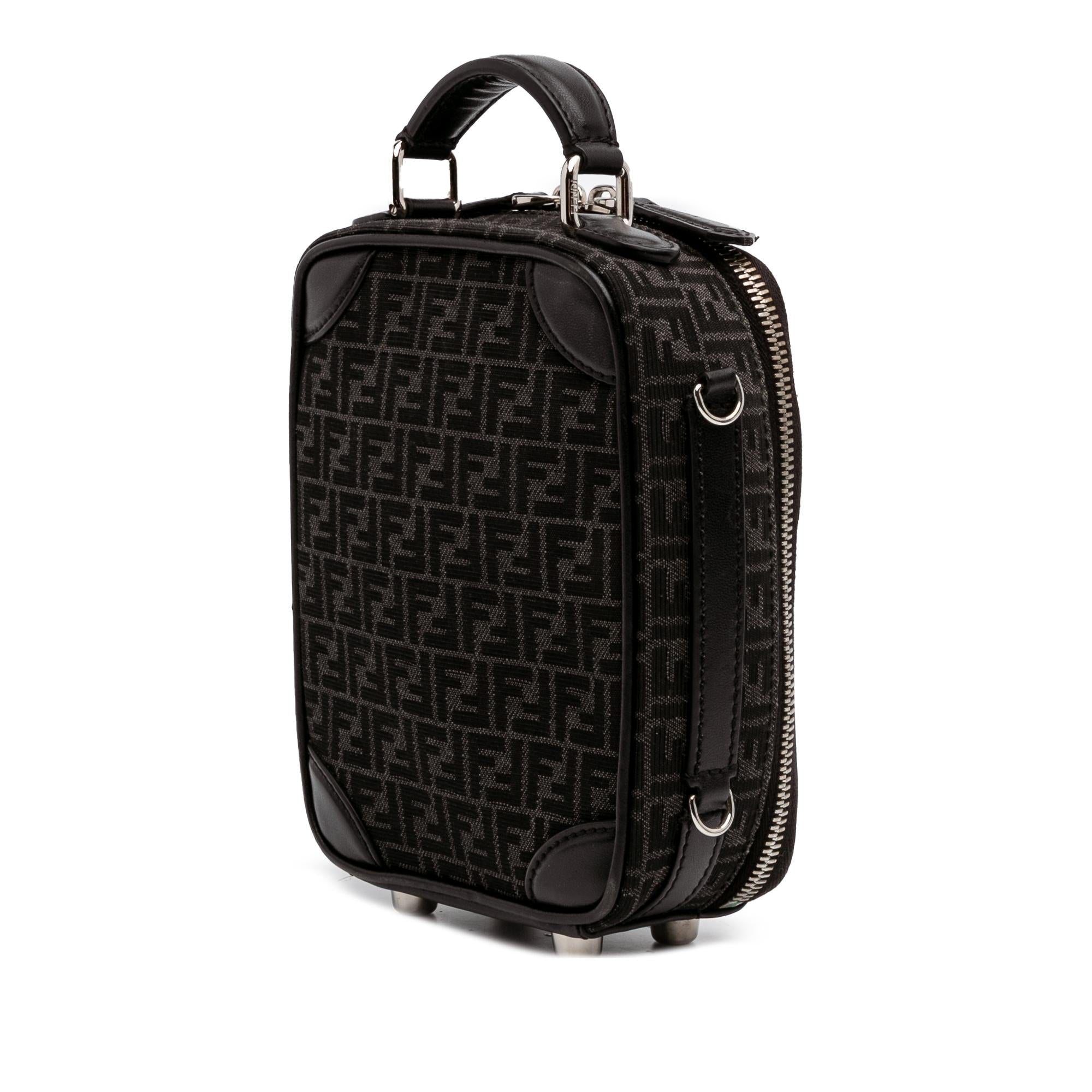 Fendi Mini Zucchino Recycled Jacquard Trolley Satchel
