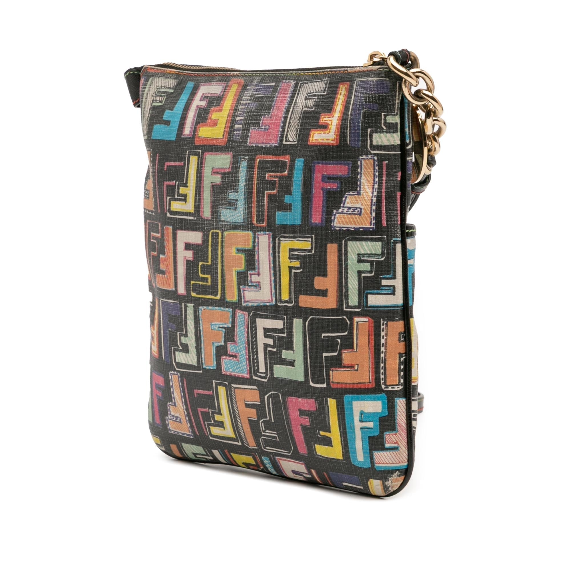 Fendi Multicolor Zucca Spalmati Forever Crossbody
