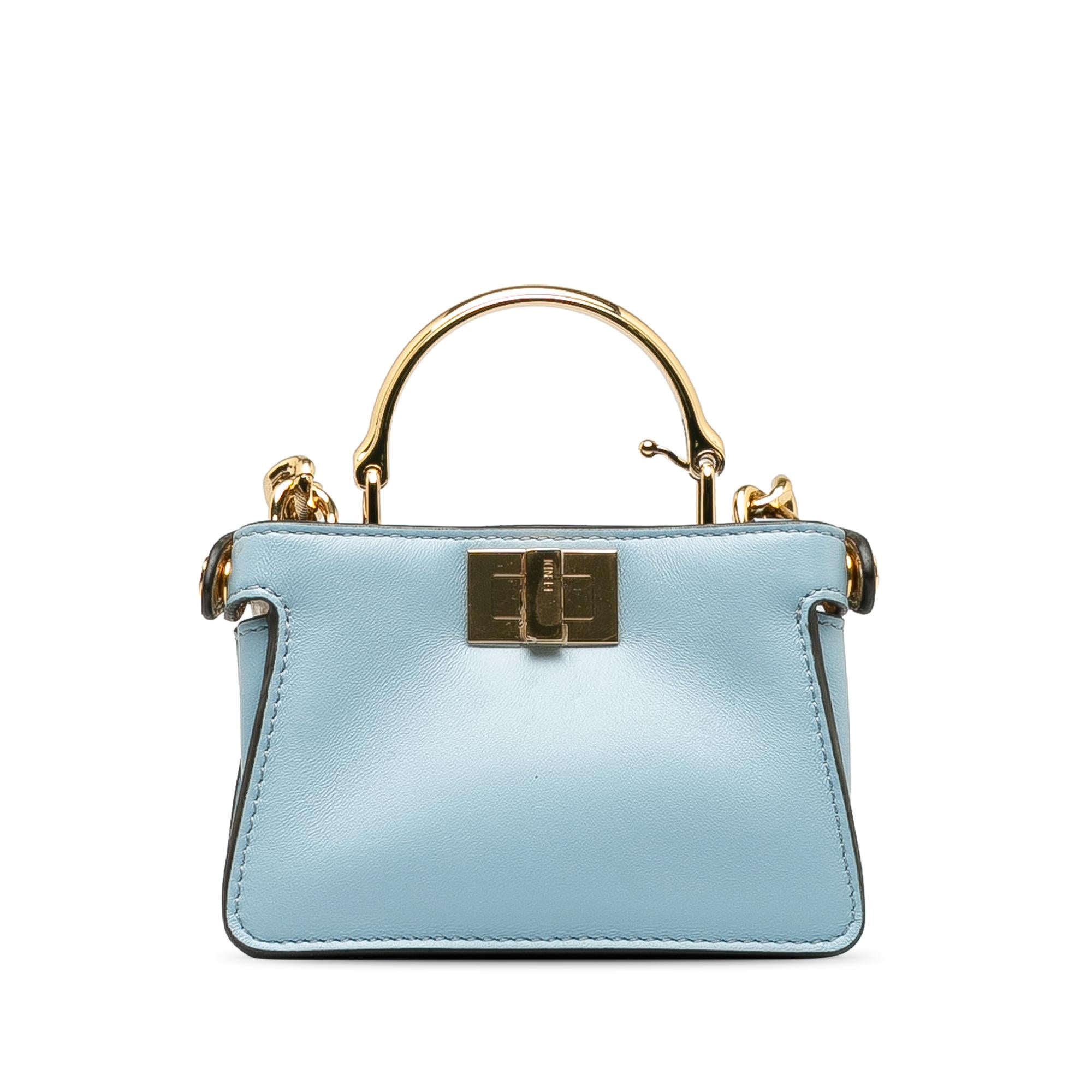 Fendi Nano Rainbow Inlay Peekaboo Satchel