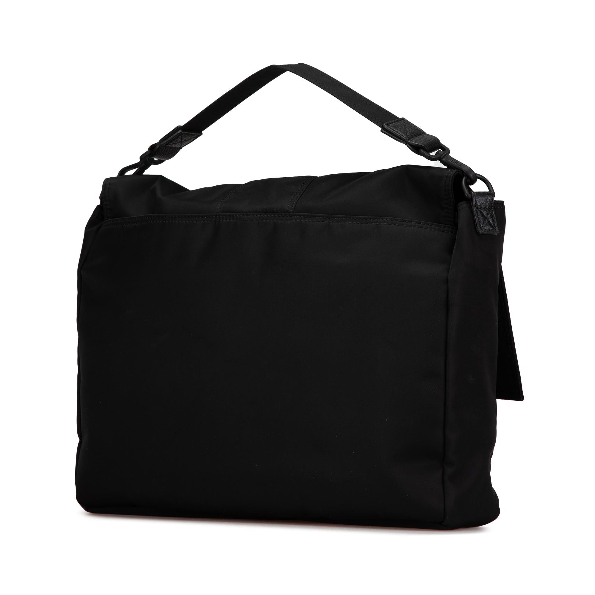 Fendi Nylon Baguette Messenger Bag