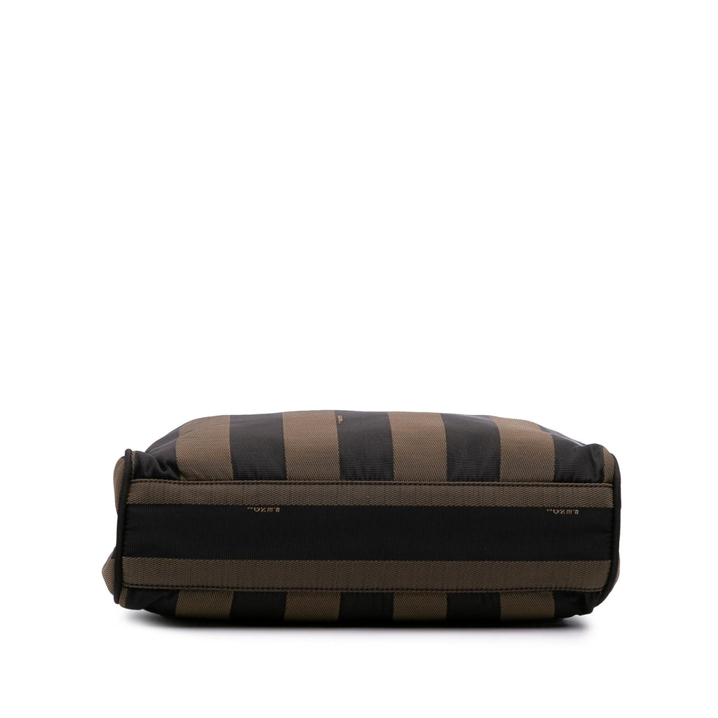Fendi Pequin Coated Canvas Tote