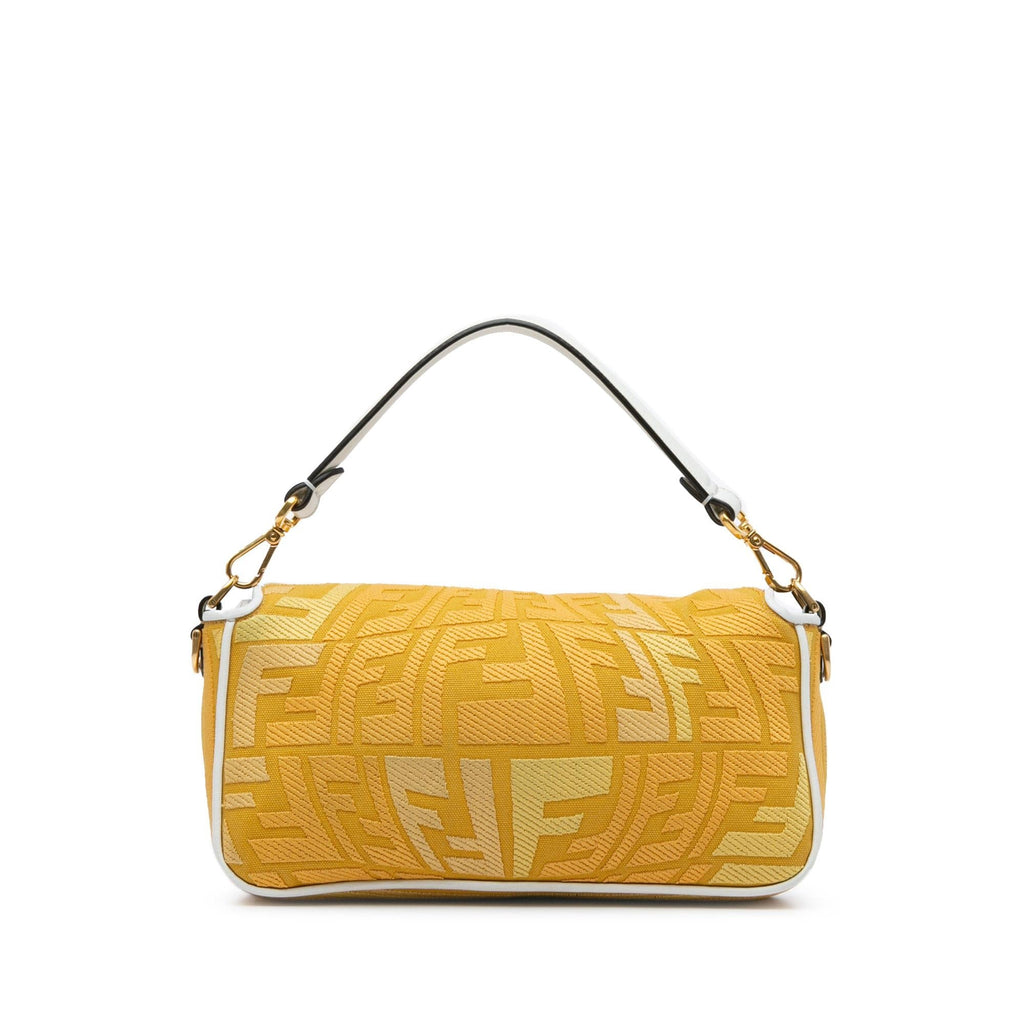 Fendi Sarah Coleman FF Canvas Fisheye  Baguette Satchel