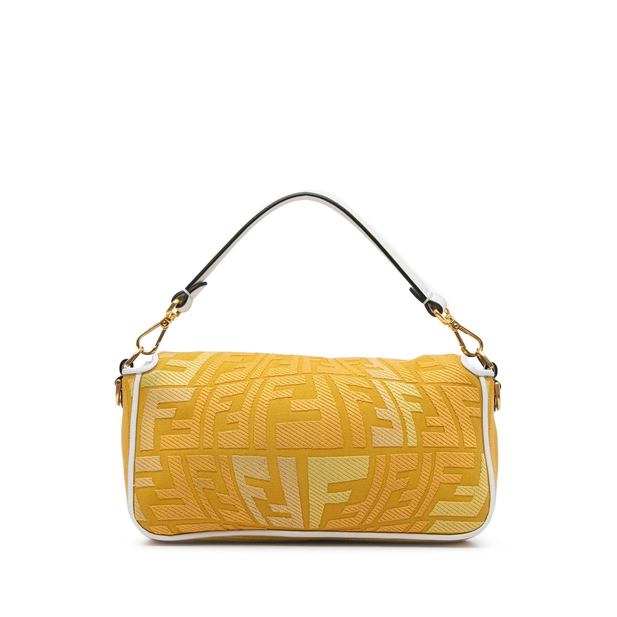 Fendi Sarah Coleman FF Canvas Fisheye  Baguette Satchel