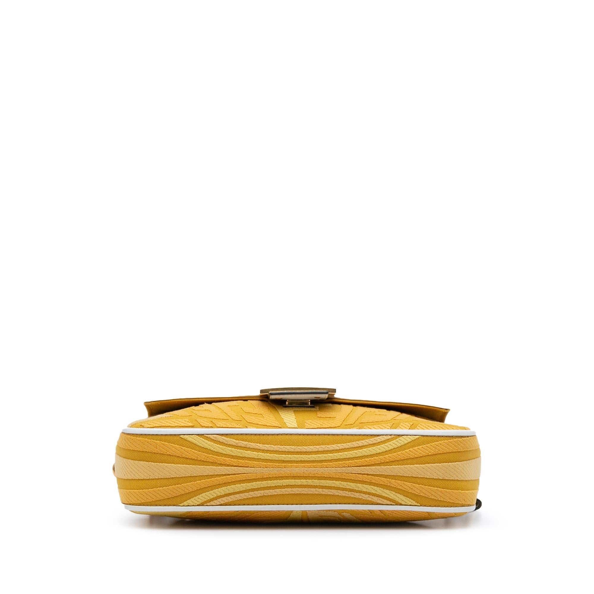 Fendi Sarah Coleman FF Canvas Fisheye  Baguette Satchel