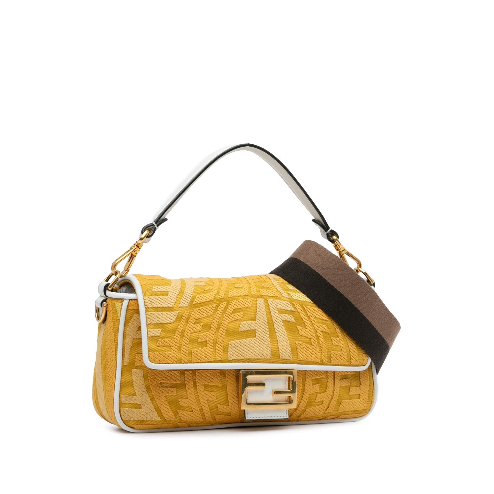 Fendi Sarah Coleman FF Canvas Fisheye  Baguette Satchel (SHG-jIeRtT)