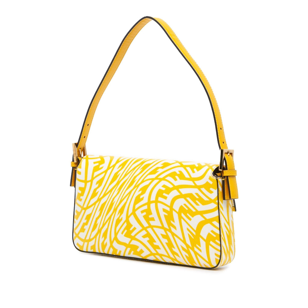 Fendi Sarah Coleman Zucca Coated Canvas 1997 Vertigo Baguette