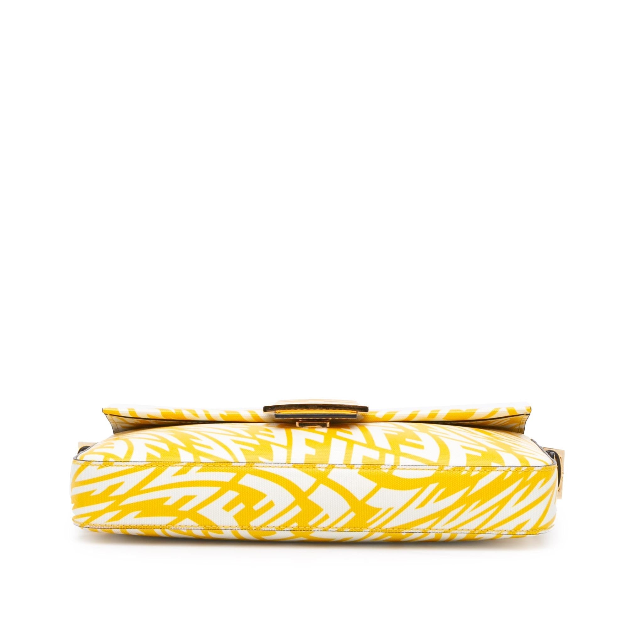 Fendi Sarah Coleman Zucca Coated Canvas 1997 Vertigo Baguette