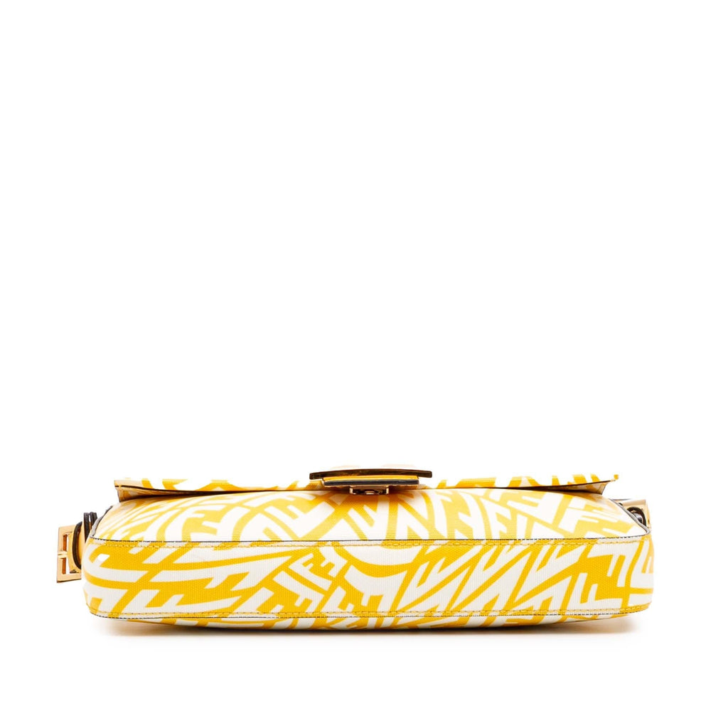 Fendi Sarah Coleman Zucca Coated Canvas 1997 Vertigo Baguette
