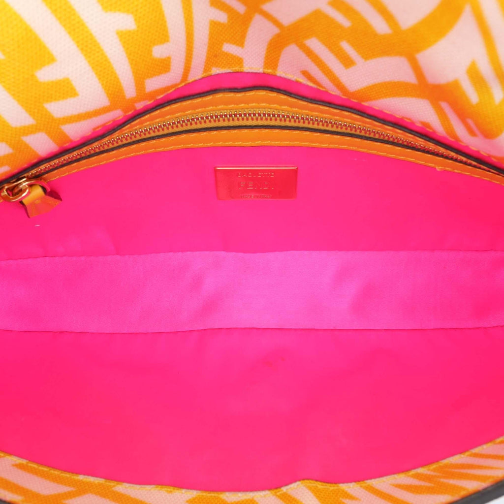 Fendi Sarah Coleman Zucca Coated Canvas 1997 Vertigo Baguette