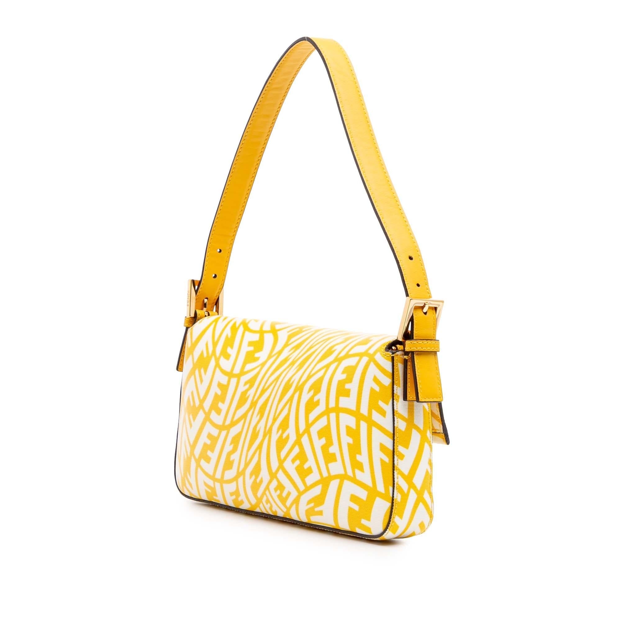 Fendi Sarah Coleman Zucca Coated Canvas 1997 Vertigo Baguette