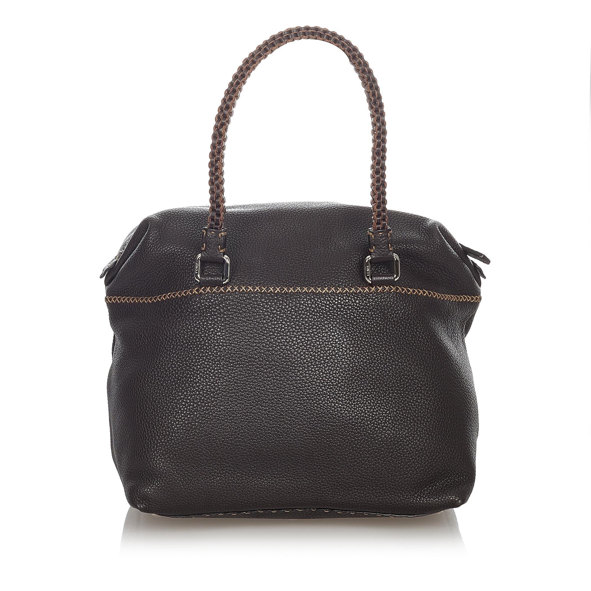Fendi Selleria Leather Handbag (SHG-23572)