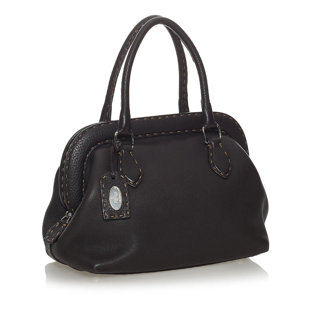 Fendi Selleria Leather Handbag (SHG-37727)