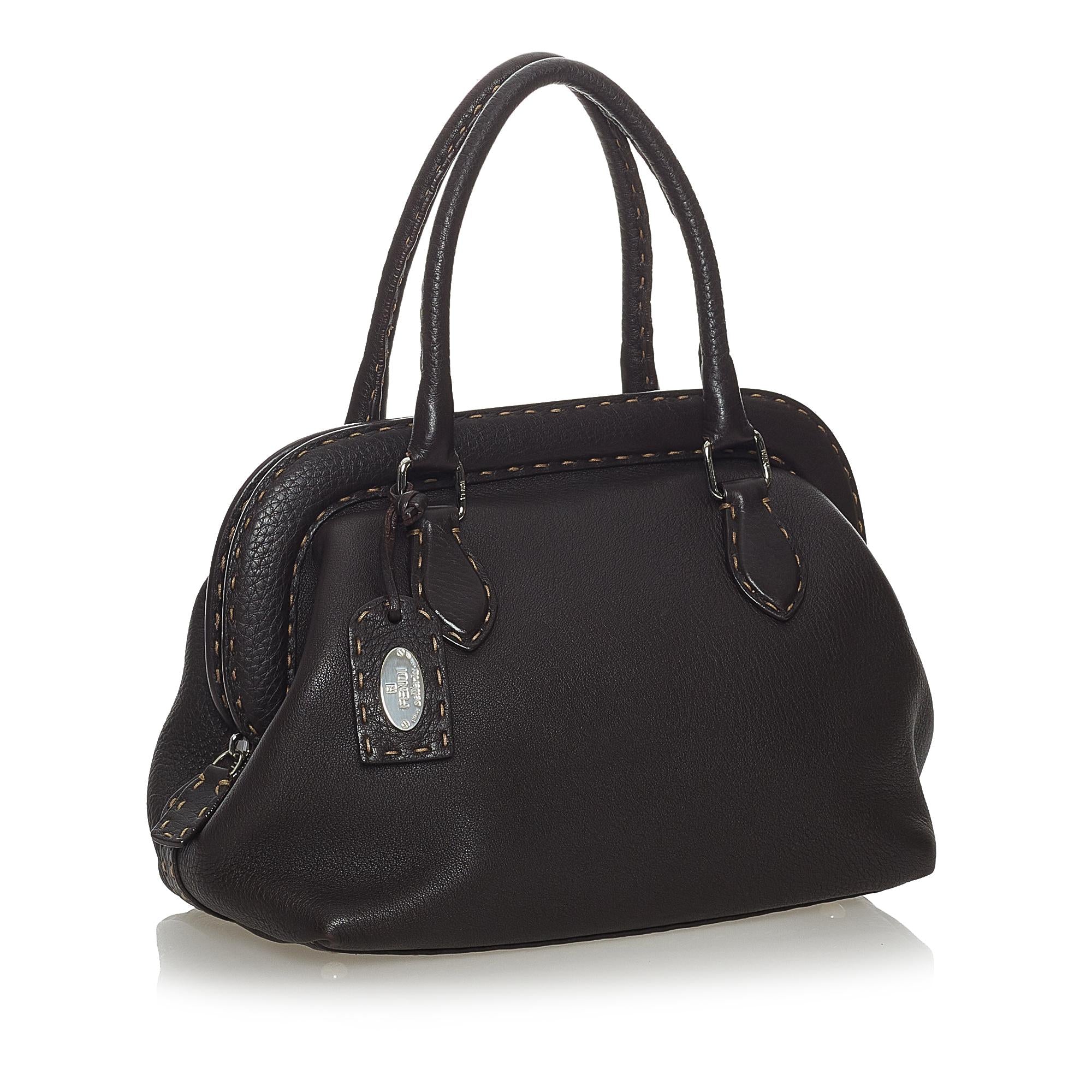 Fendi Selleria Leather Handbag (SHG-37727)