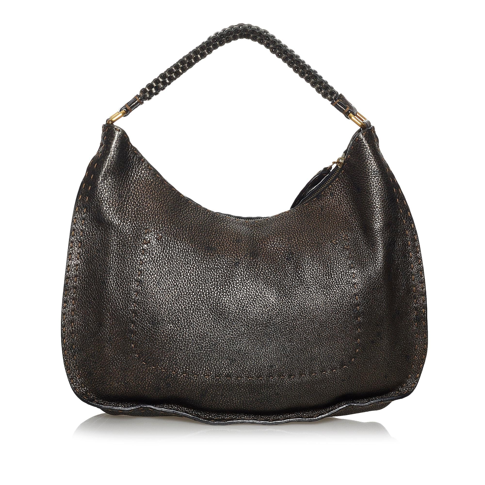 Fendi Selleria Leather Hobo Bag (SHG-37579)