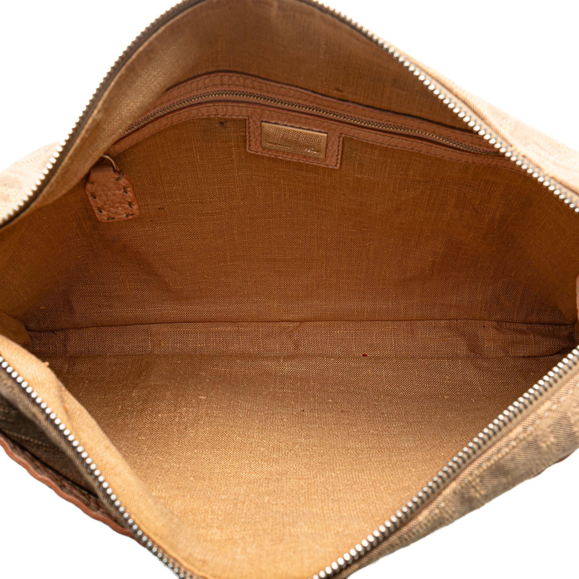 Fendi Selleria Zucca Canvas Crossbody