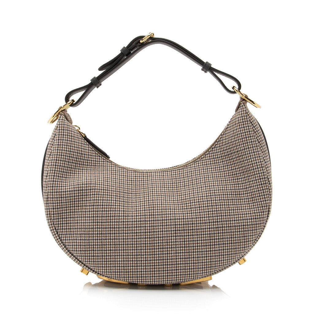 Fendi Fabric Small Fendigraphy Charm Hobo (SHF-23488)