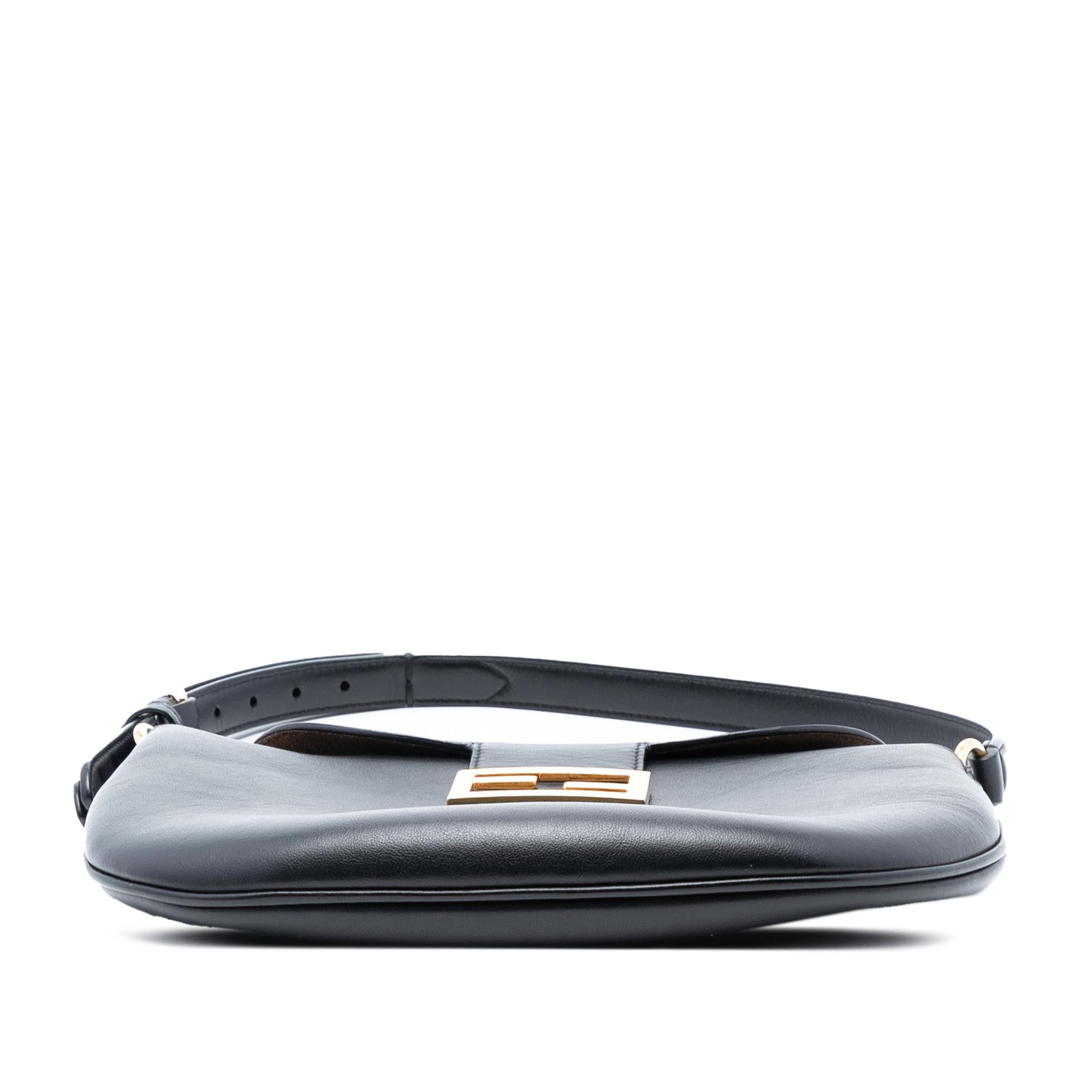 Fendi Small Leather Croissant Hobo Bag