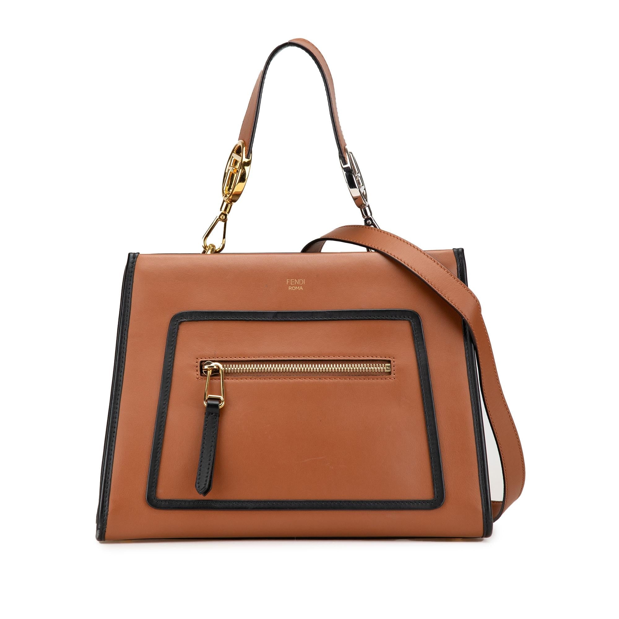 Fendi Small Leather Runaway Satchel