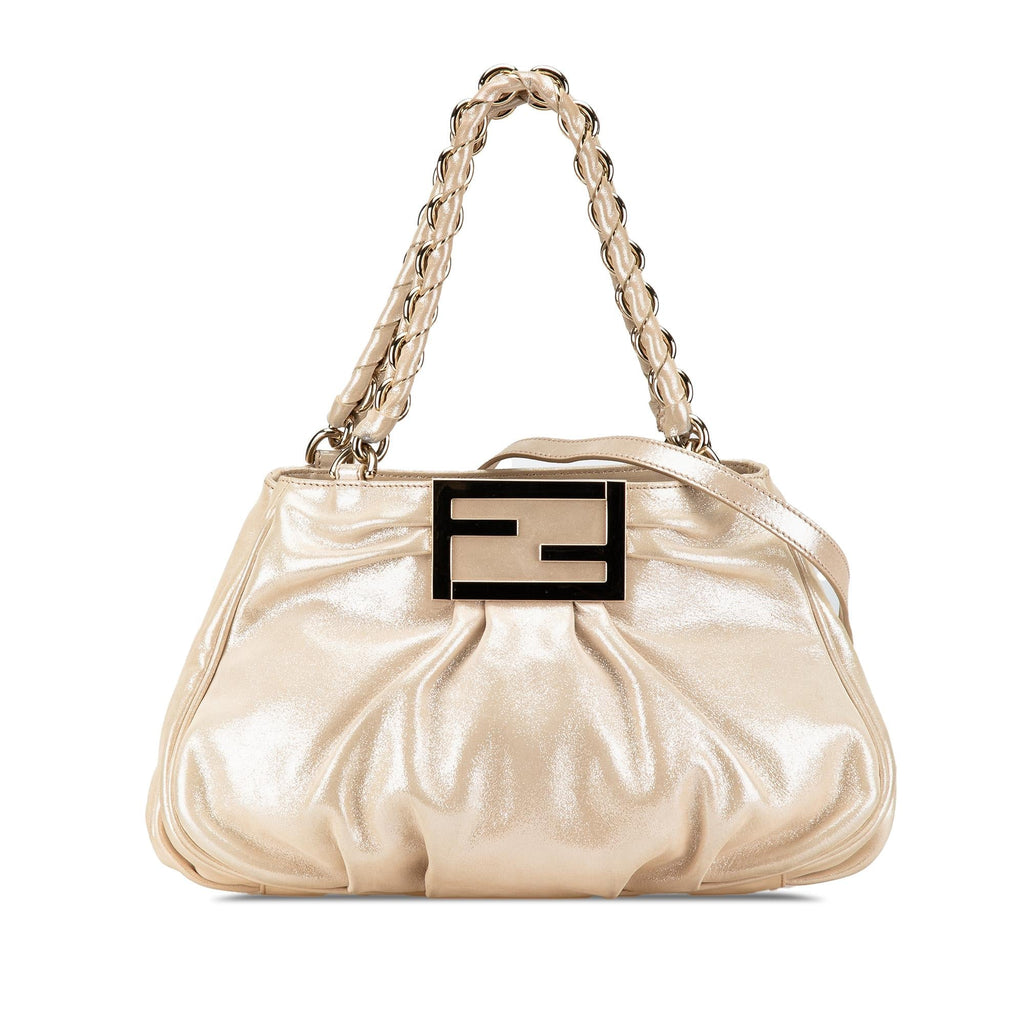 Fendi Small Metallic Mia Chain Satchel