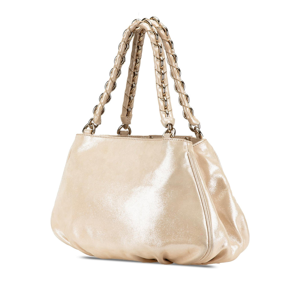 Fendi Small Metallic Mia Chain Satchel