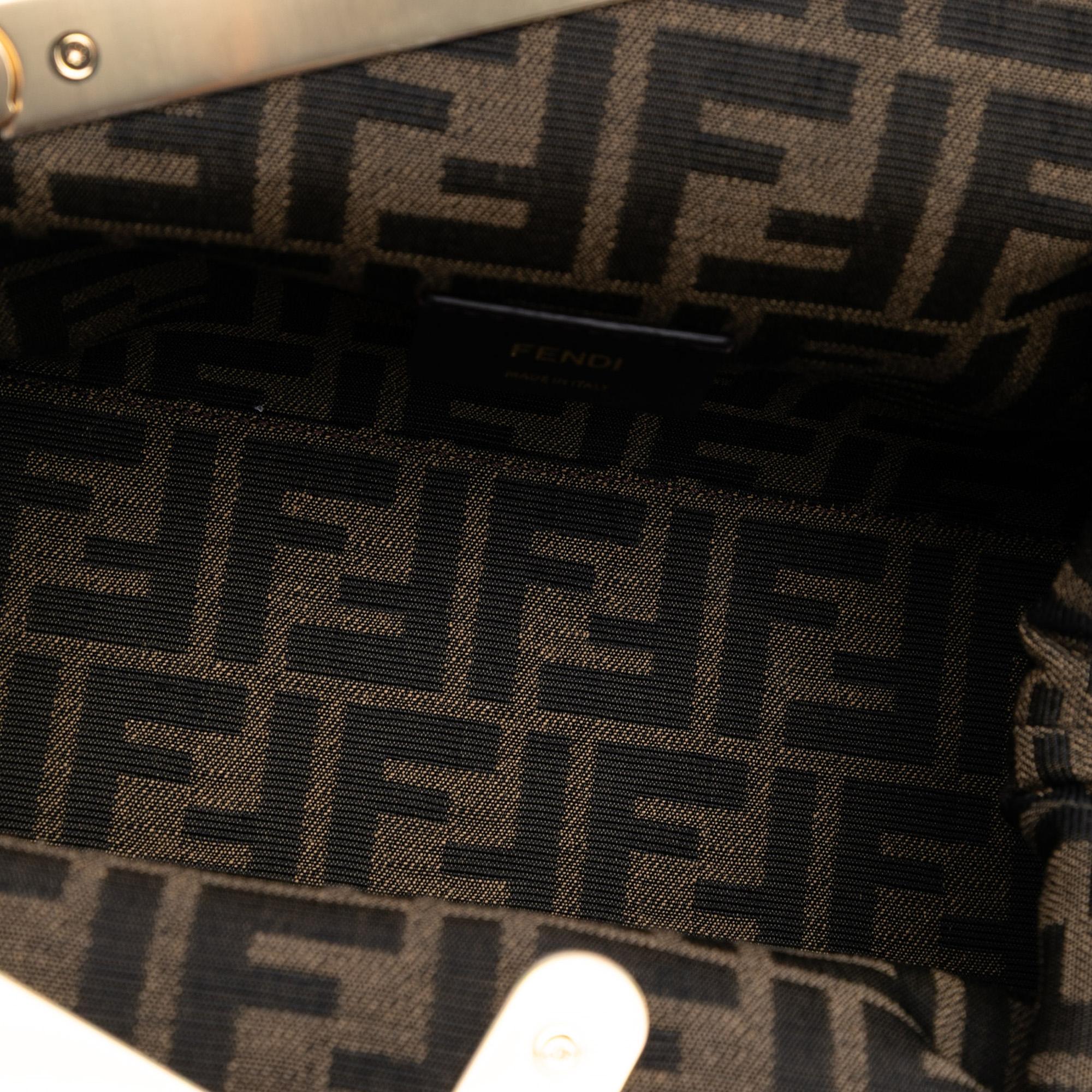 Fendi Small Metallic Nappa Fendi First Crossbody