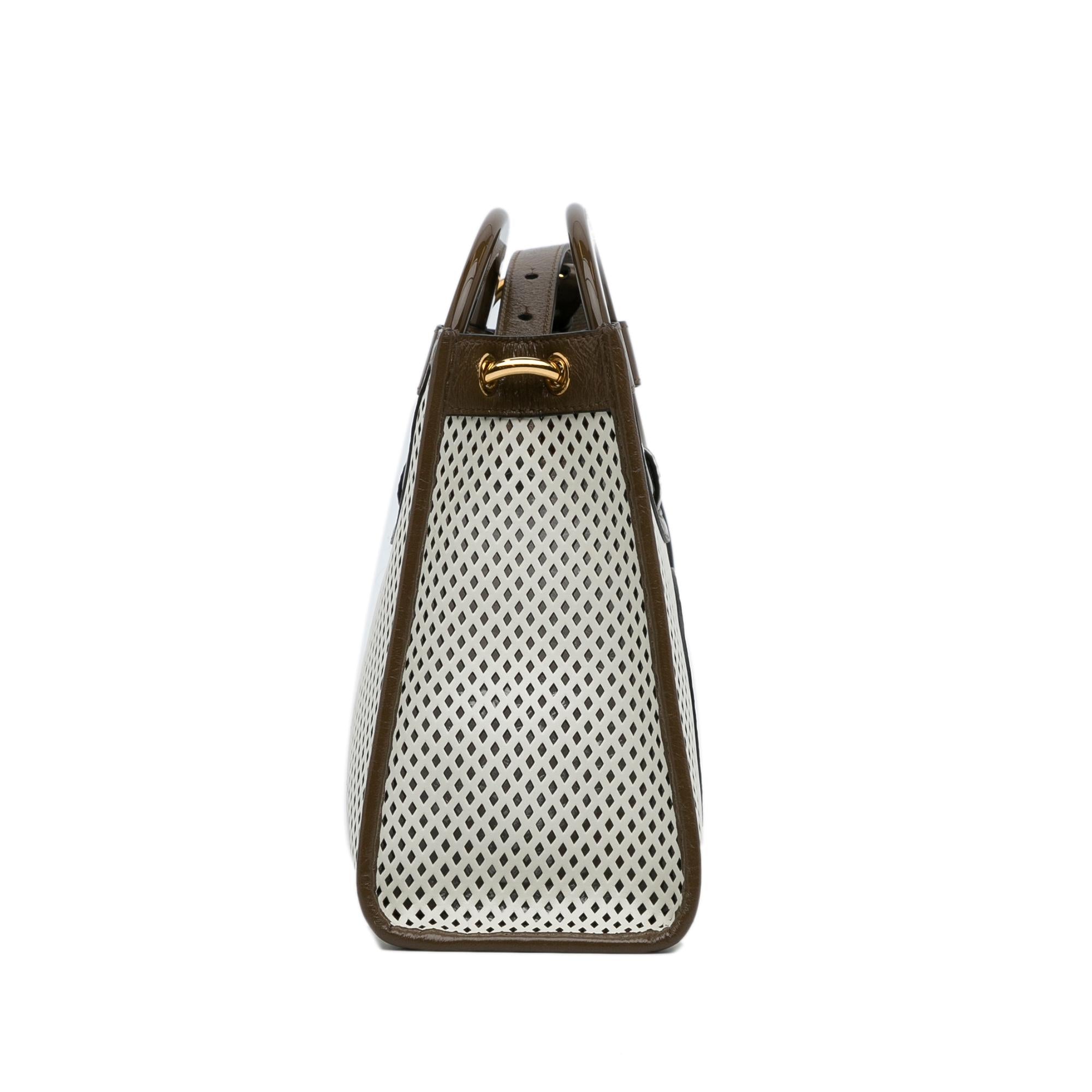 Fendi Small Perforated Runaway Tote Bag (SHG-cYlvjD)