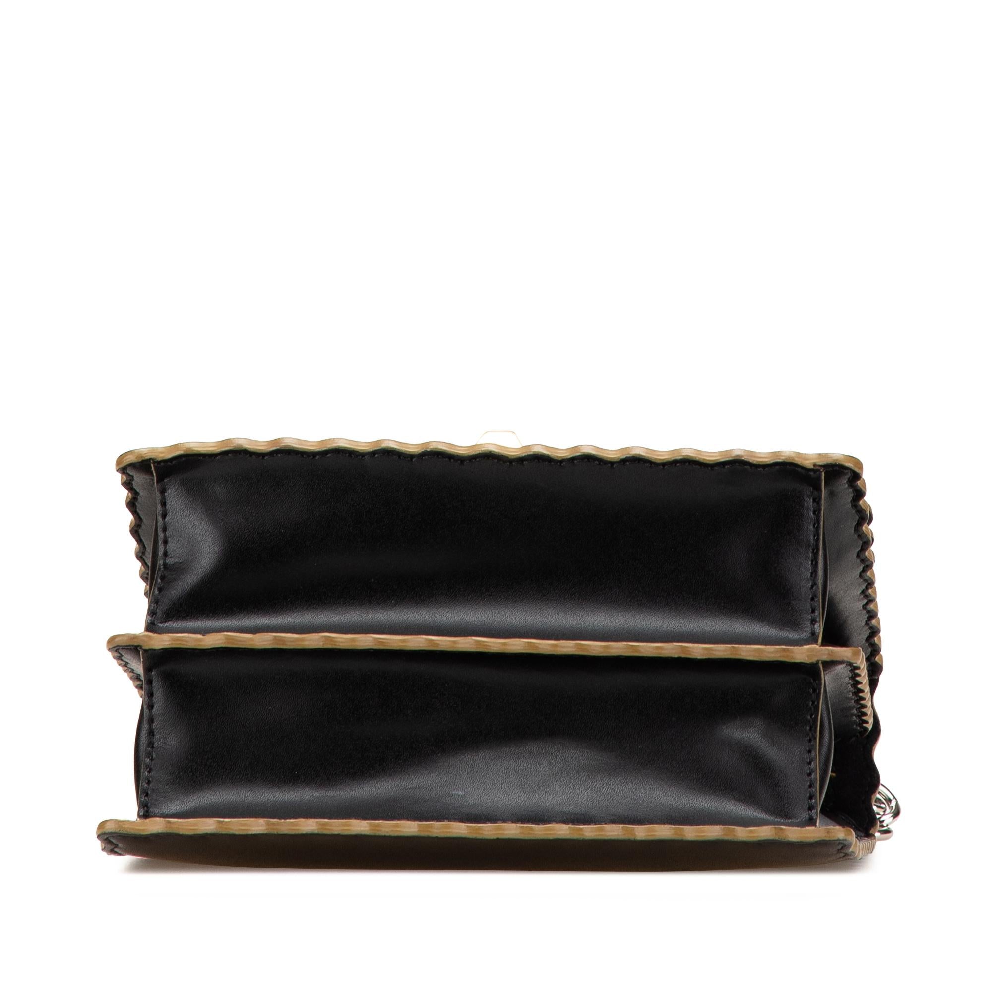 Fendi Small Scalloped Leather Kan I Crossbody