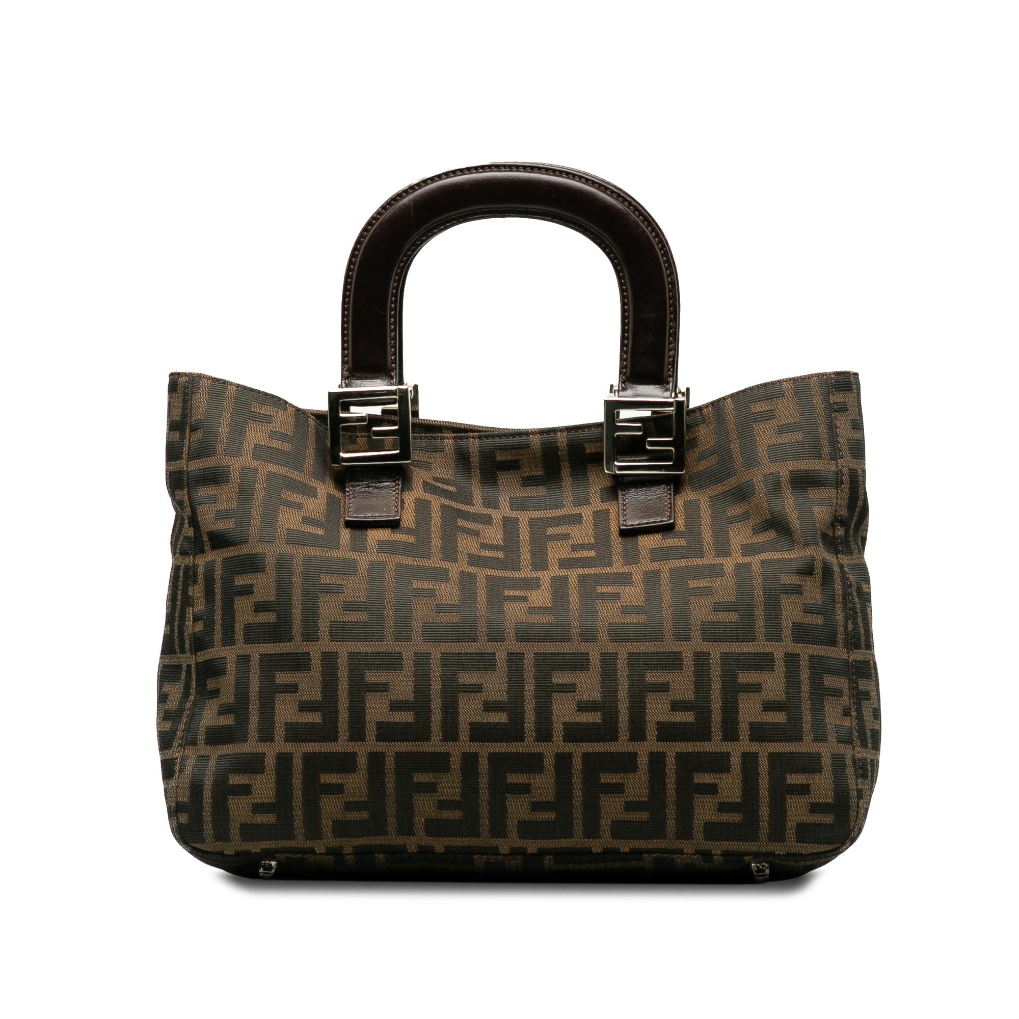 Fendi Small Zucca Canvas Twins Tote (SHG-kog7lI)
