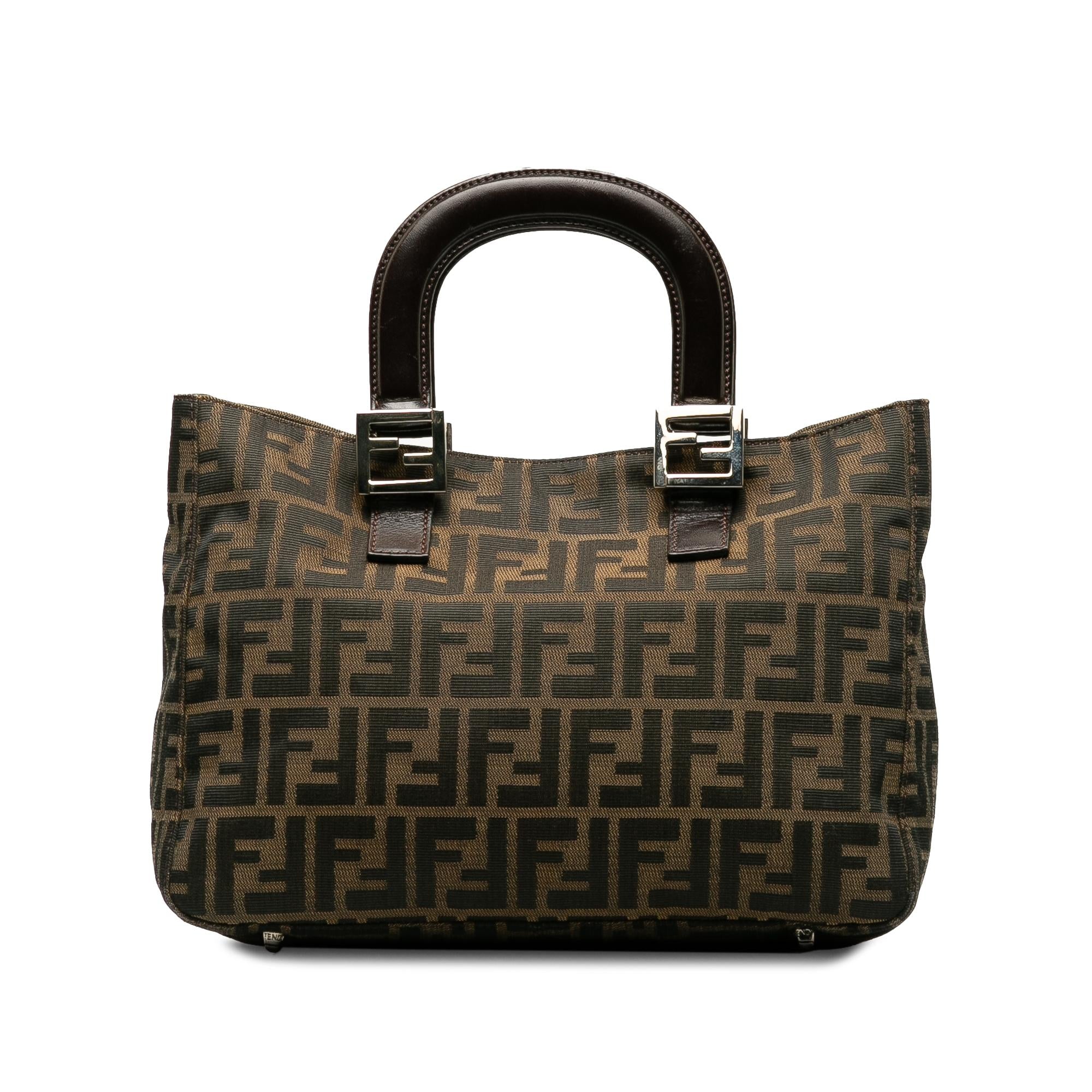 Fendi Small Zucca Canvas Twins Tote