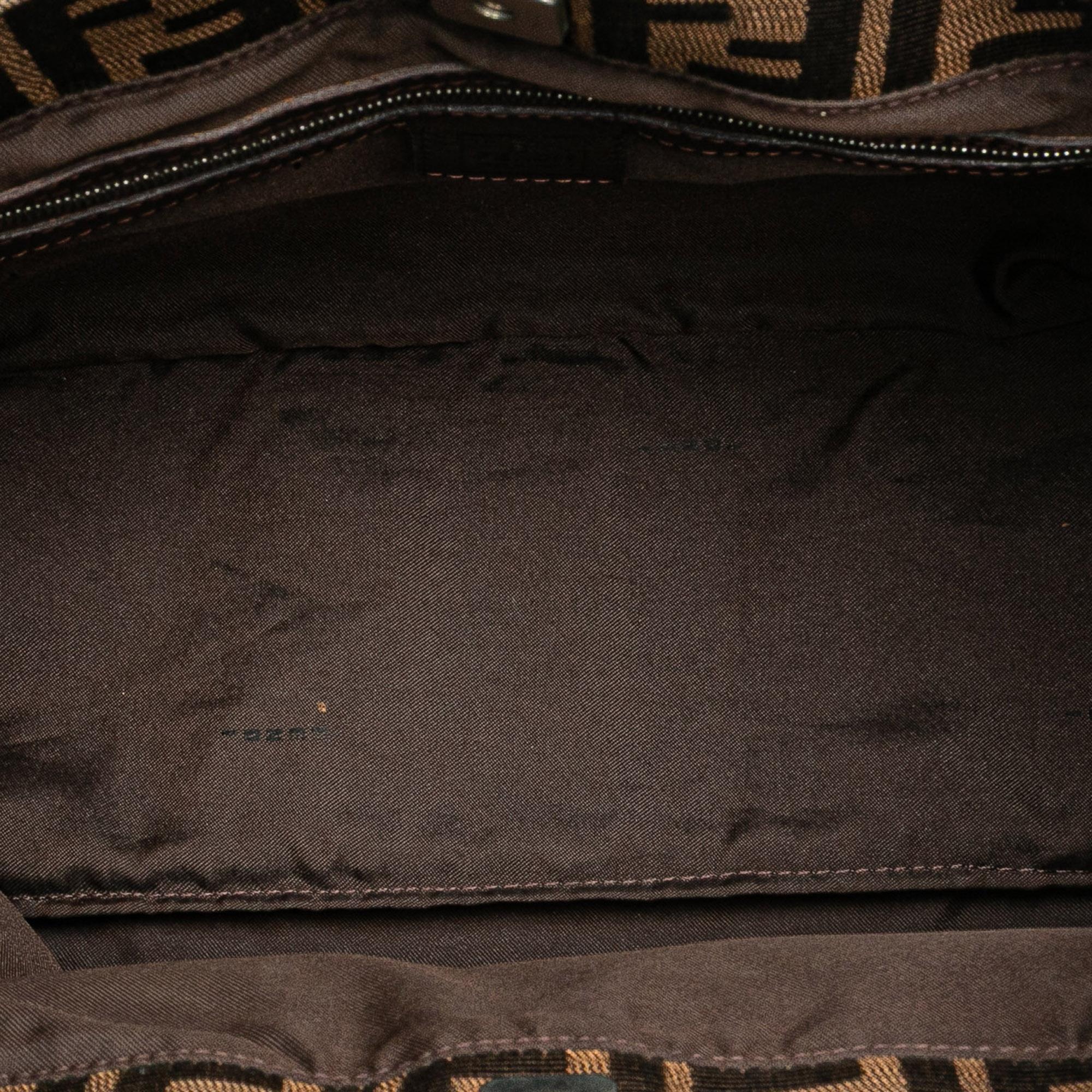 Fendi Small Zucca Canvas Twins Tote
