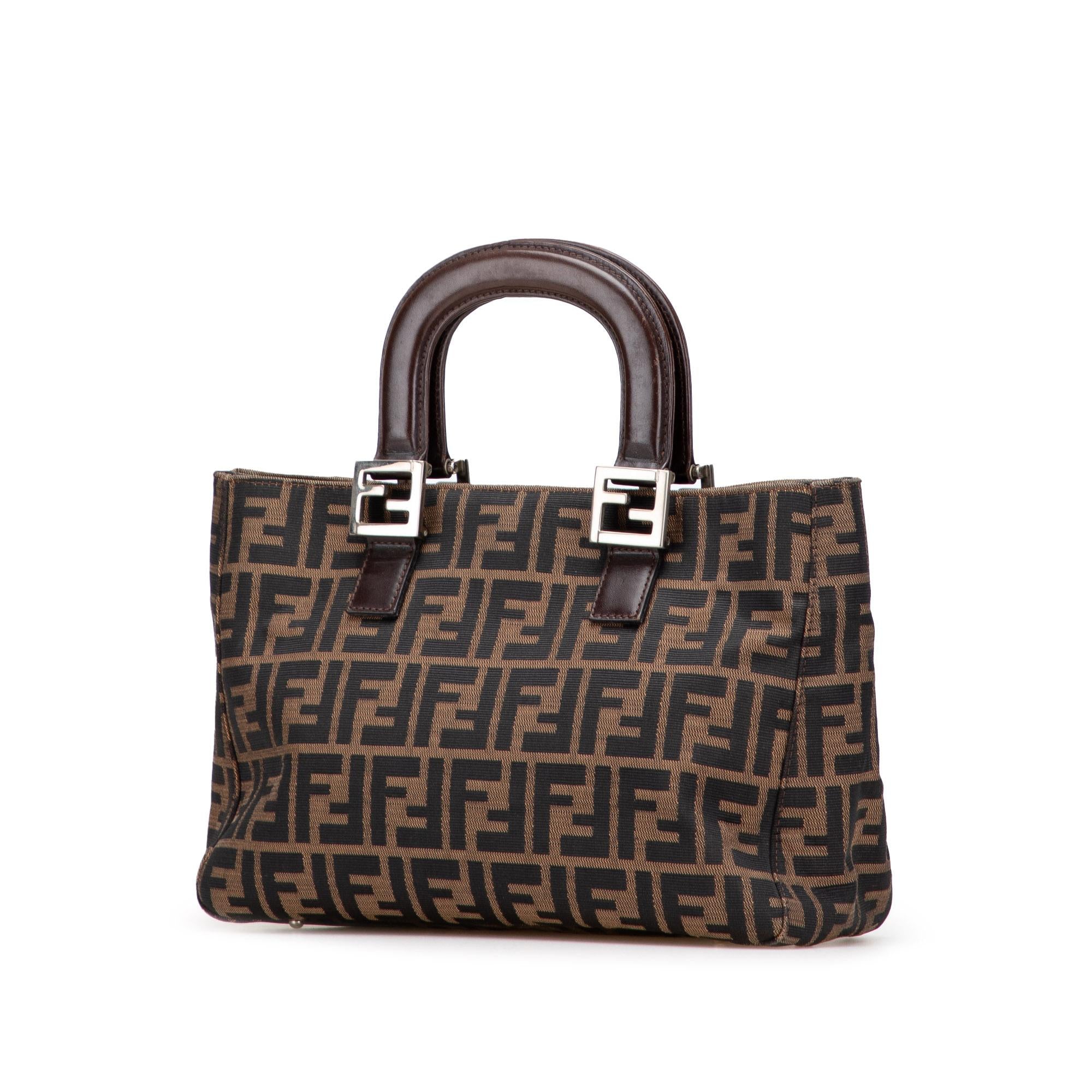 Fendi Small Zucca Canvas Twins Tote