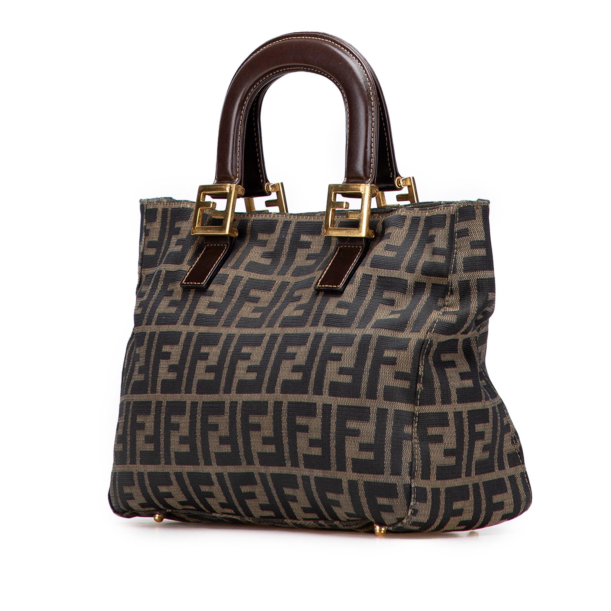 Fendi Small Zucca Canvas Twins Tote