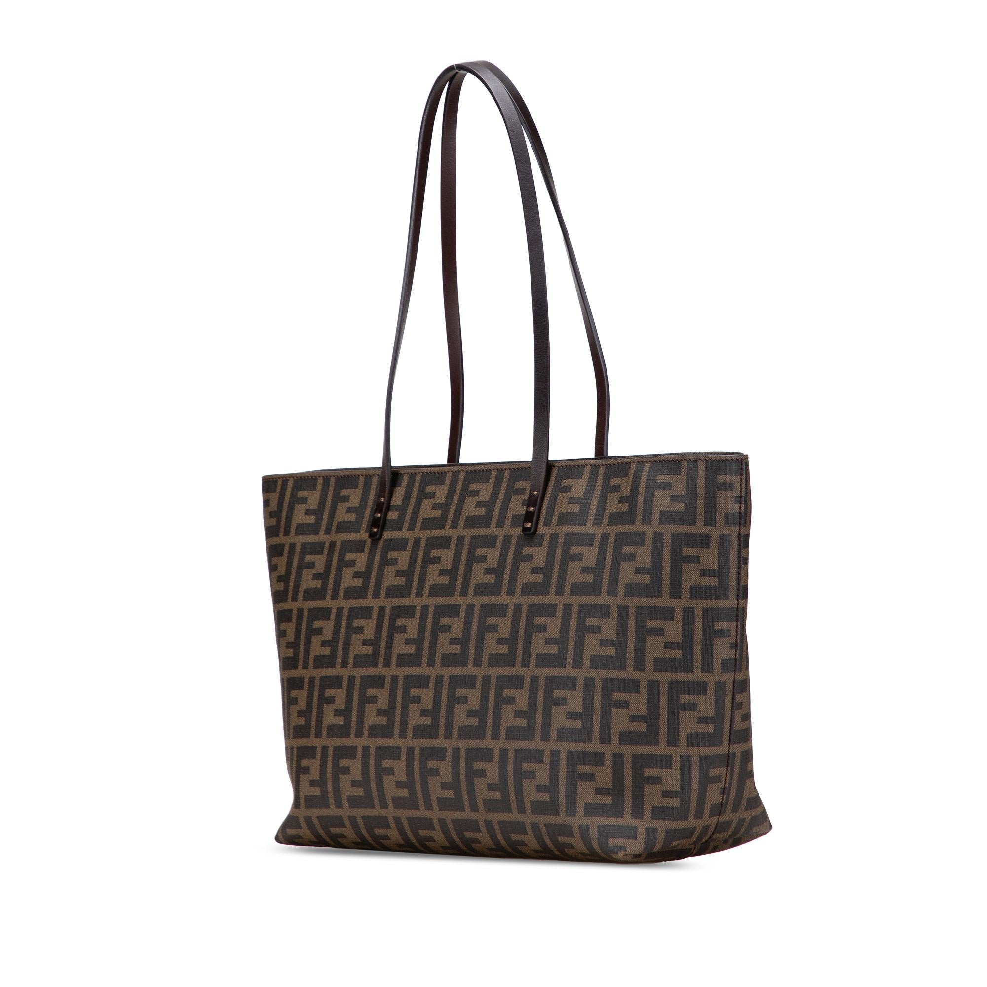 Fendi Small Zucca Coated Canvas Roll Tote