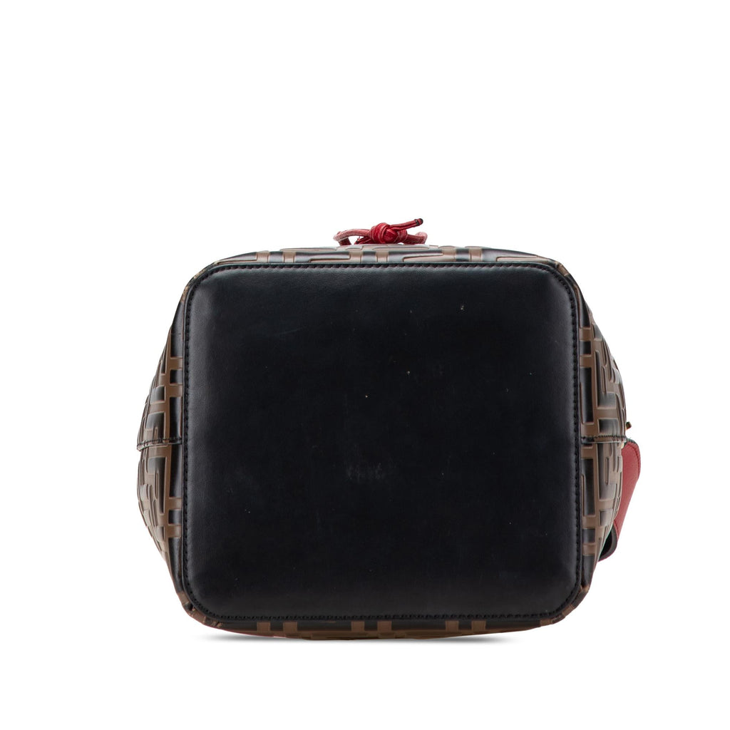 Fendi Small Zucca Embossed Leather Mon Tresor Bucket