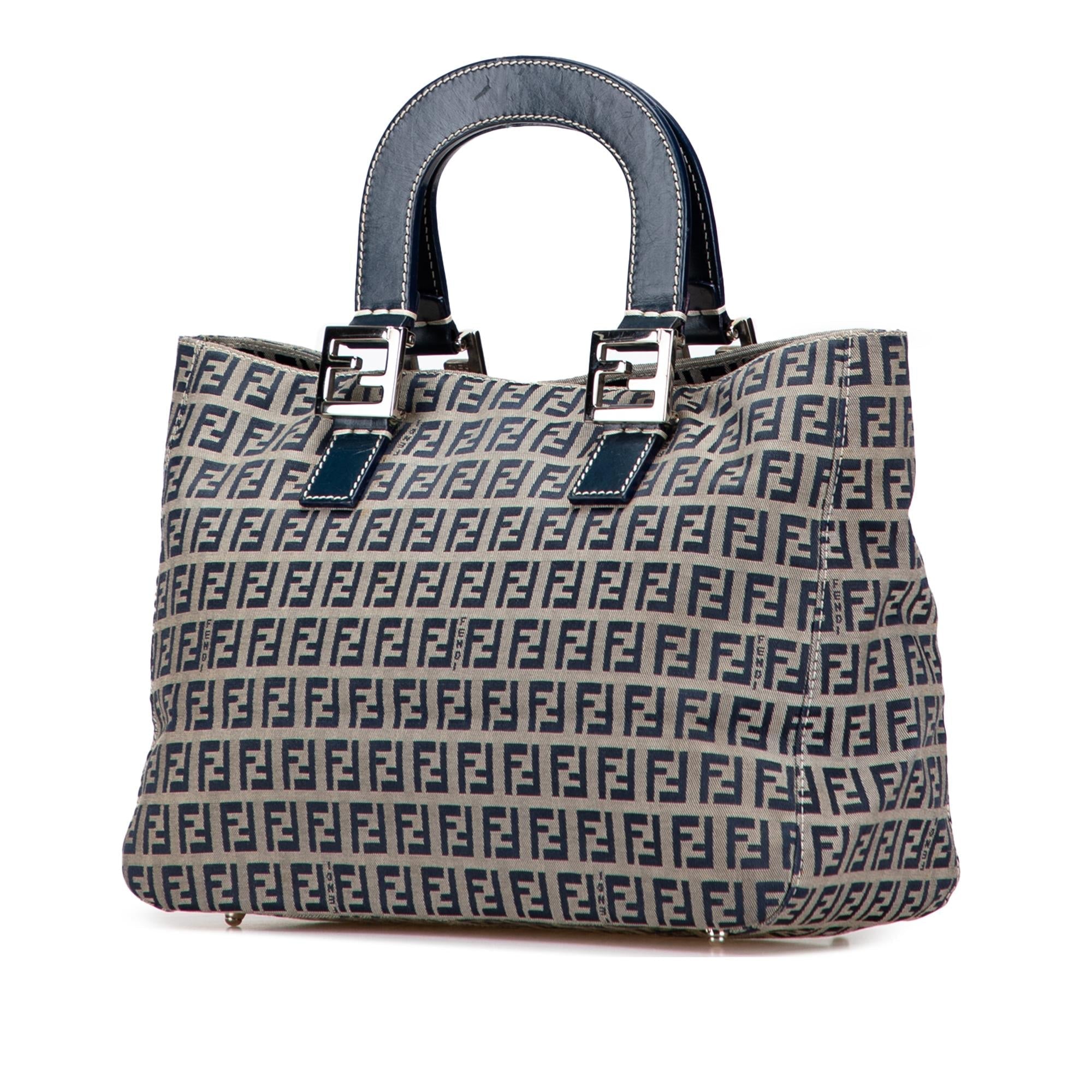 Fendi Small Zucchino Canvas Twins Tote