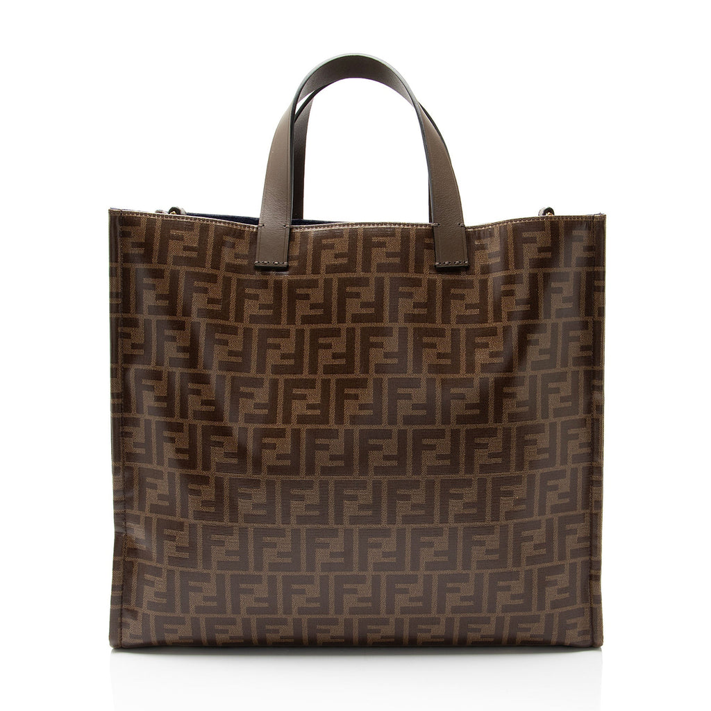 Fendi Spalmati Fila Mania Logo Shopper Tote