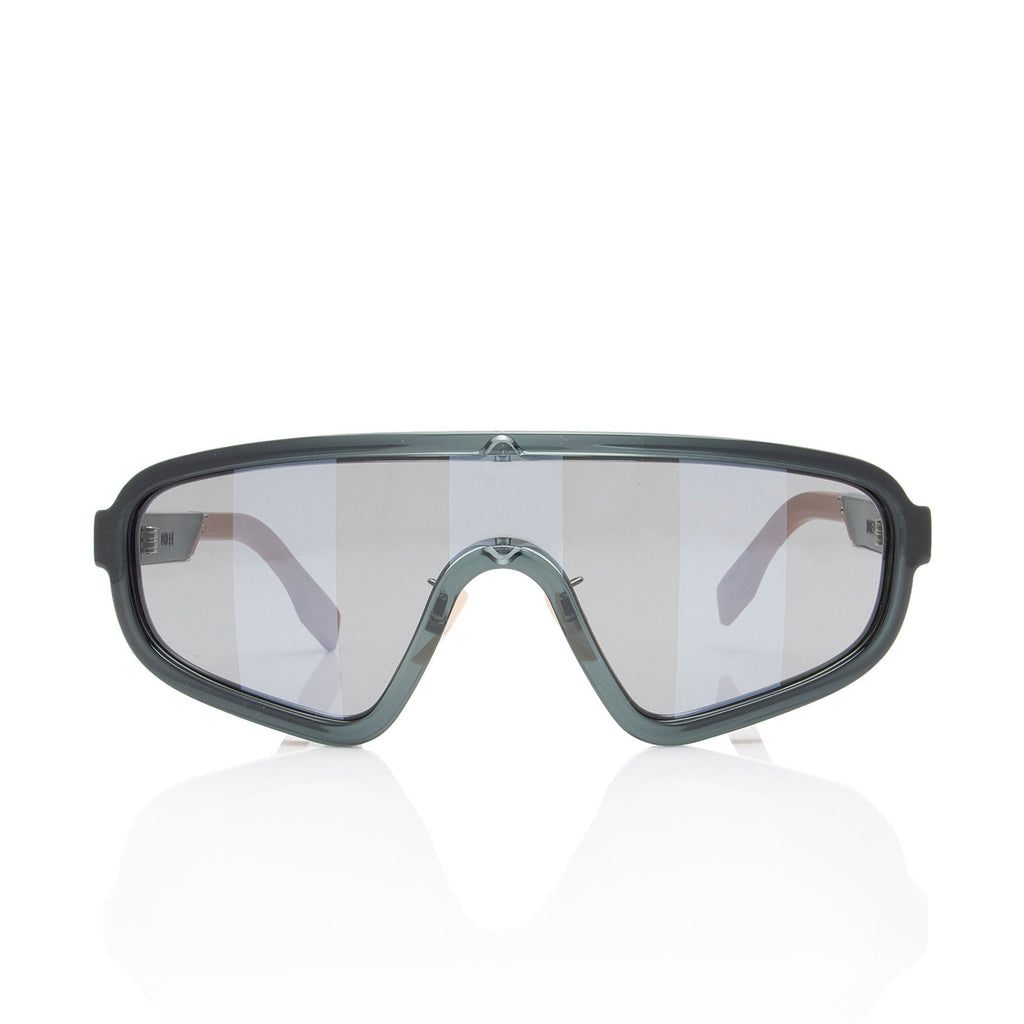 Fendi Striped Biker Shield Sunglasses