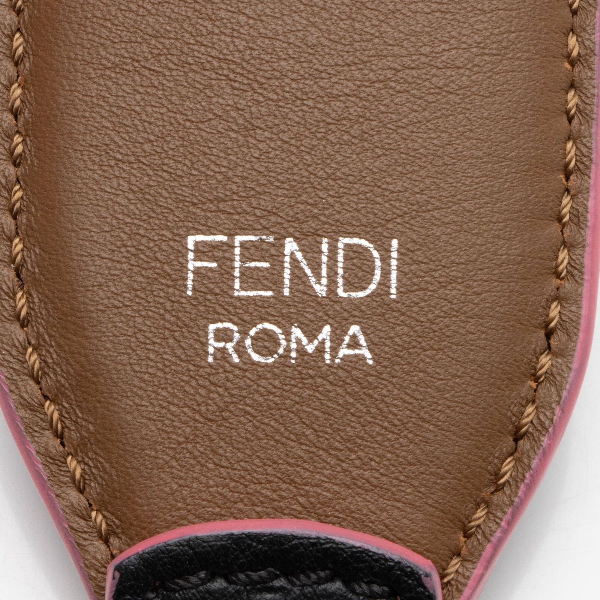 Fendi Studded Leather Strap You Shoulder Strap